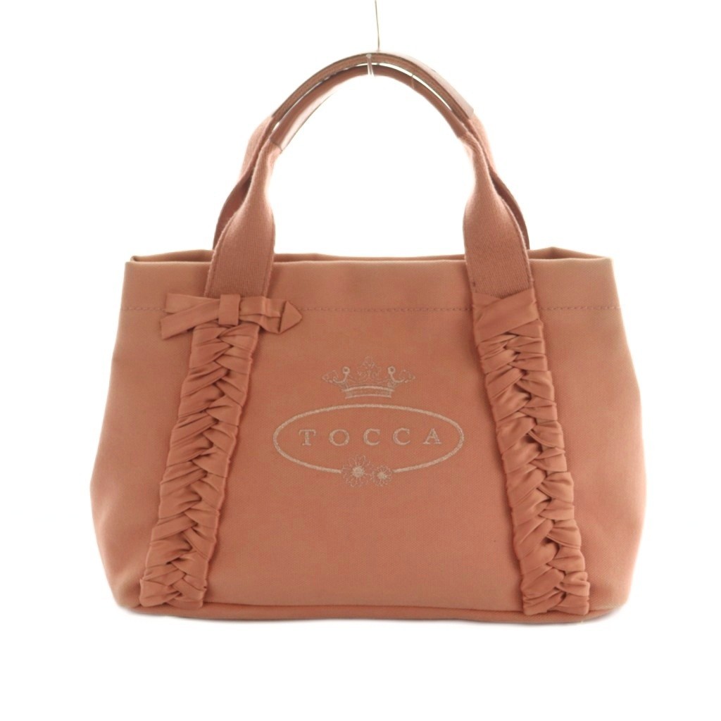 TOCCA Pink Canvas Handbag Vintage B Condition 13.4″×6.1″×8.9″