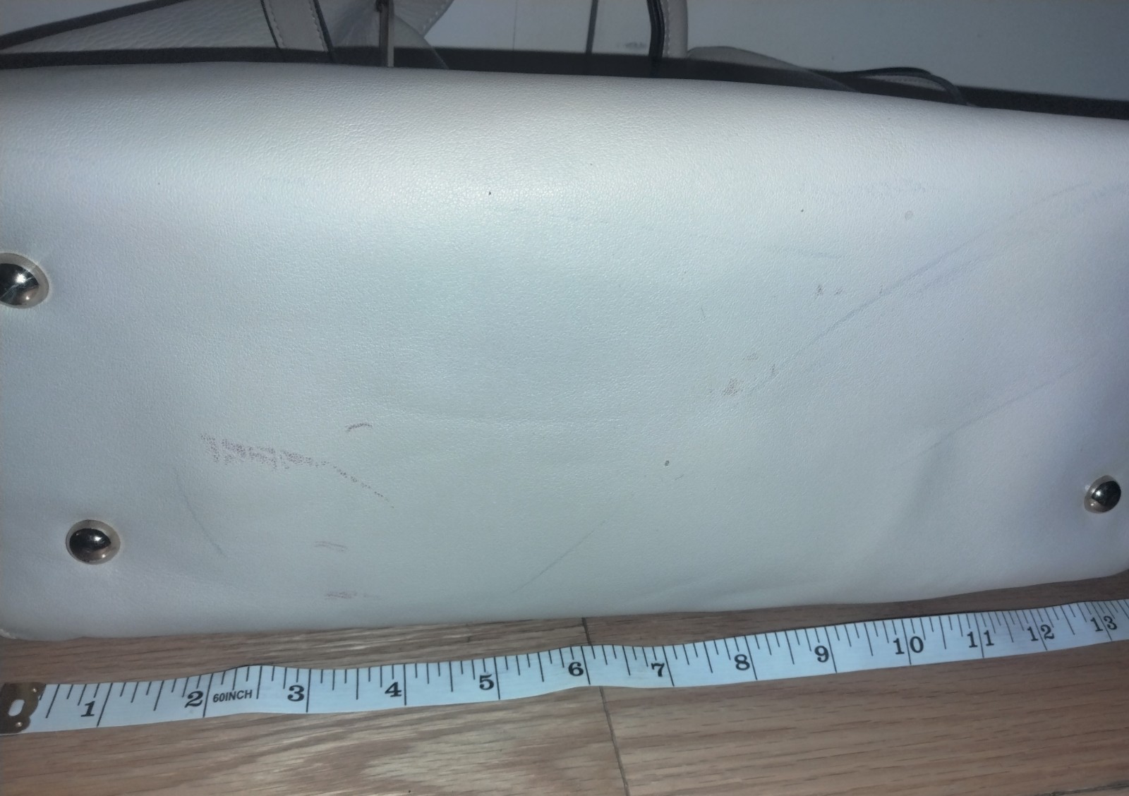 Sondra Roberts Squared Tan Pebbled Vegan Large Leather Tote Purse Handbag READ
