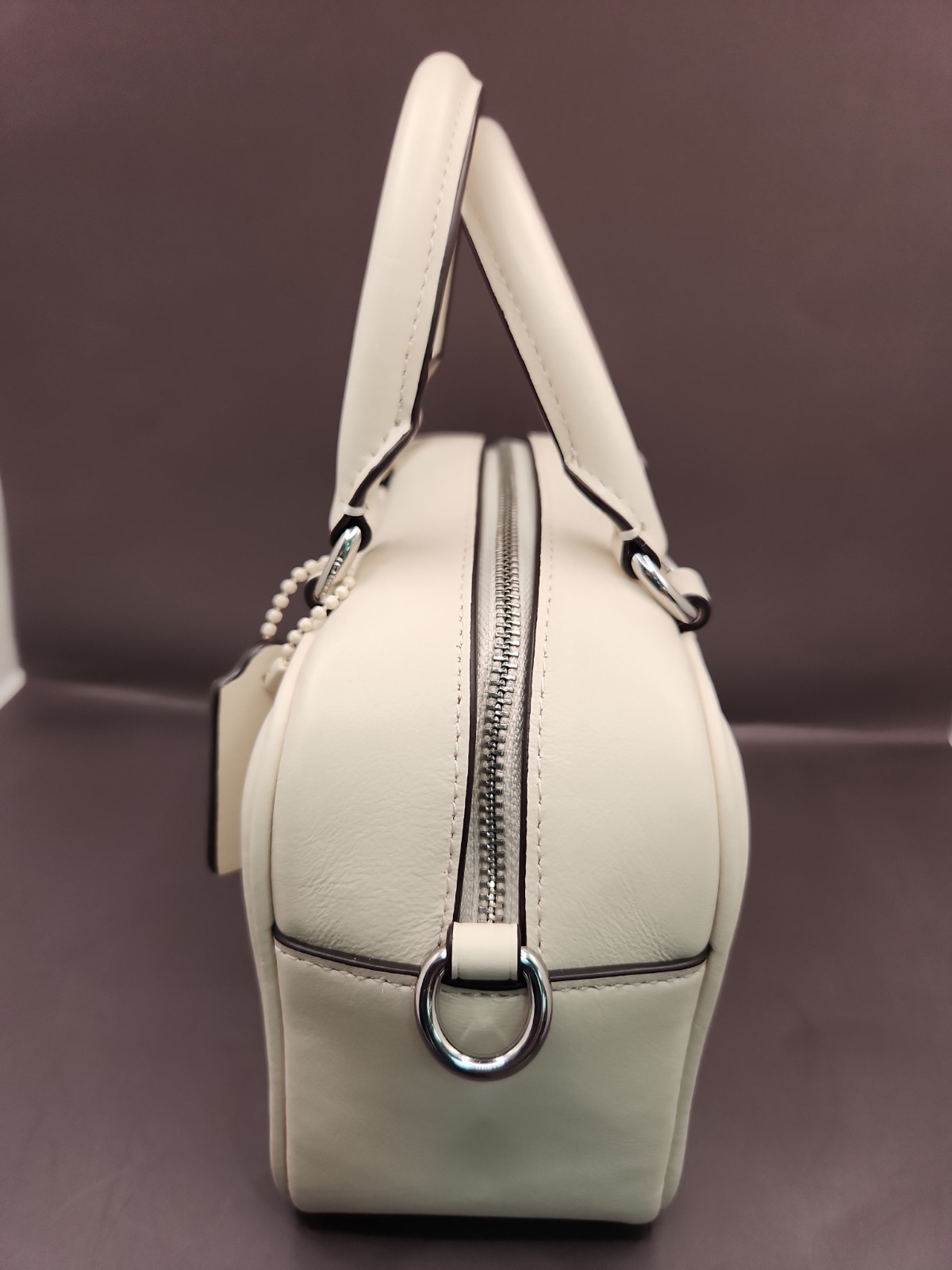 NEW Coach Small Smooth Leather Satchel Bag – White Chalk # D2557-CT776