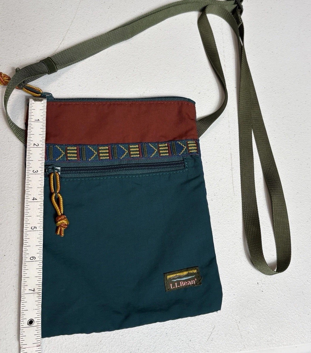 LL Bean Mountain Classic Crossbody Bag Water Resistant Multicolor Nylon