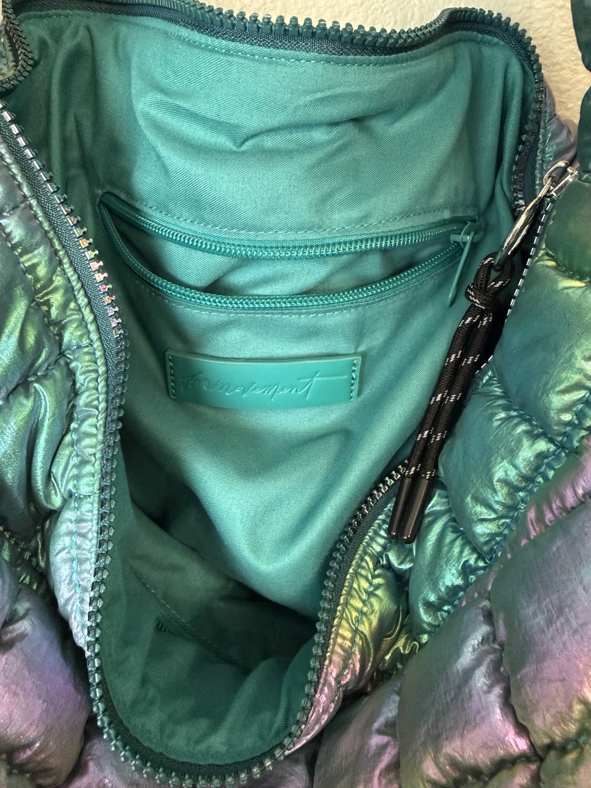 FP Movement Limited Edition Iridescent Quilted/Puffer Carryall Bag Nebula