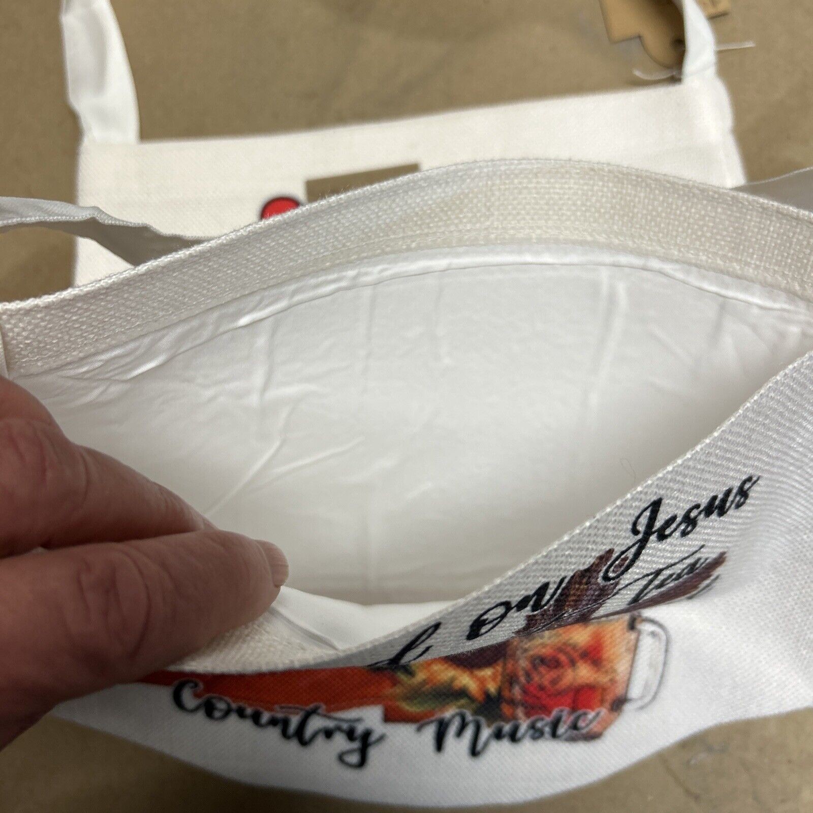 “Raised On Jesus Sweet Tea And Country Music” Market Tote Bag Made By Jan