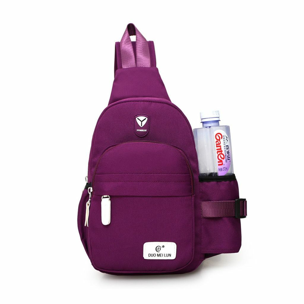 Men Women Nylon Crossbody Shoulder Chest Cycle Sling Bag Daily Travel Backpack