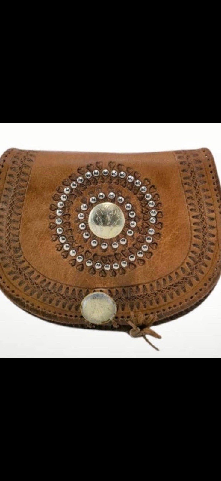 100% Leather Saddle Bag