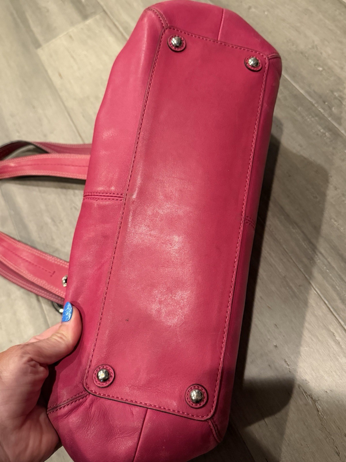 Pink leather Coach F13732 Vintage Soho Y2K Pleated Leather Shoulder Bag