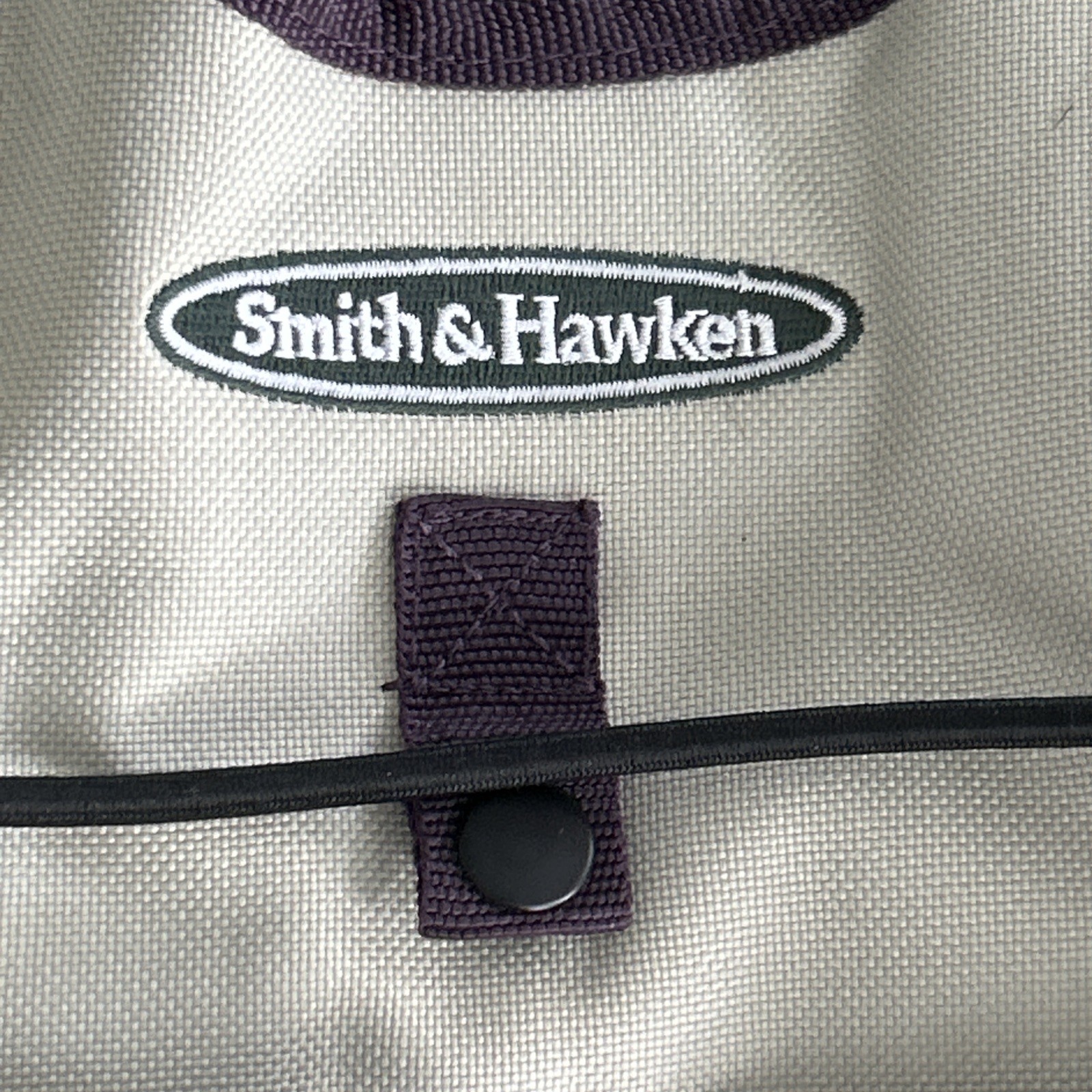 NEW Smith Hawkin Canvas Garden Bag Tote Ivory W Purple Trim Multiple Pockets