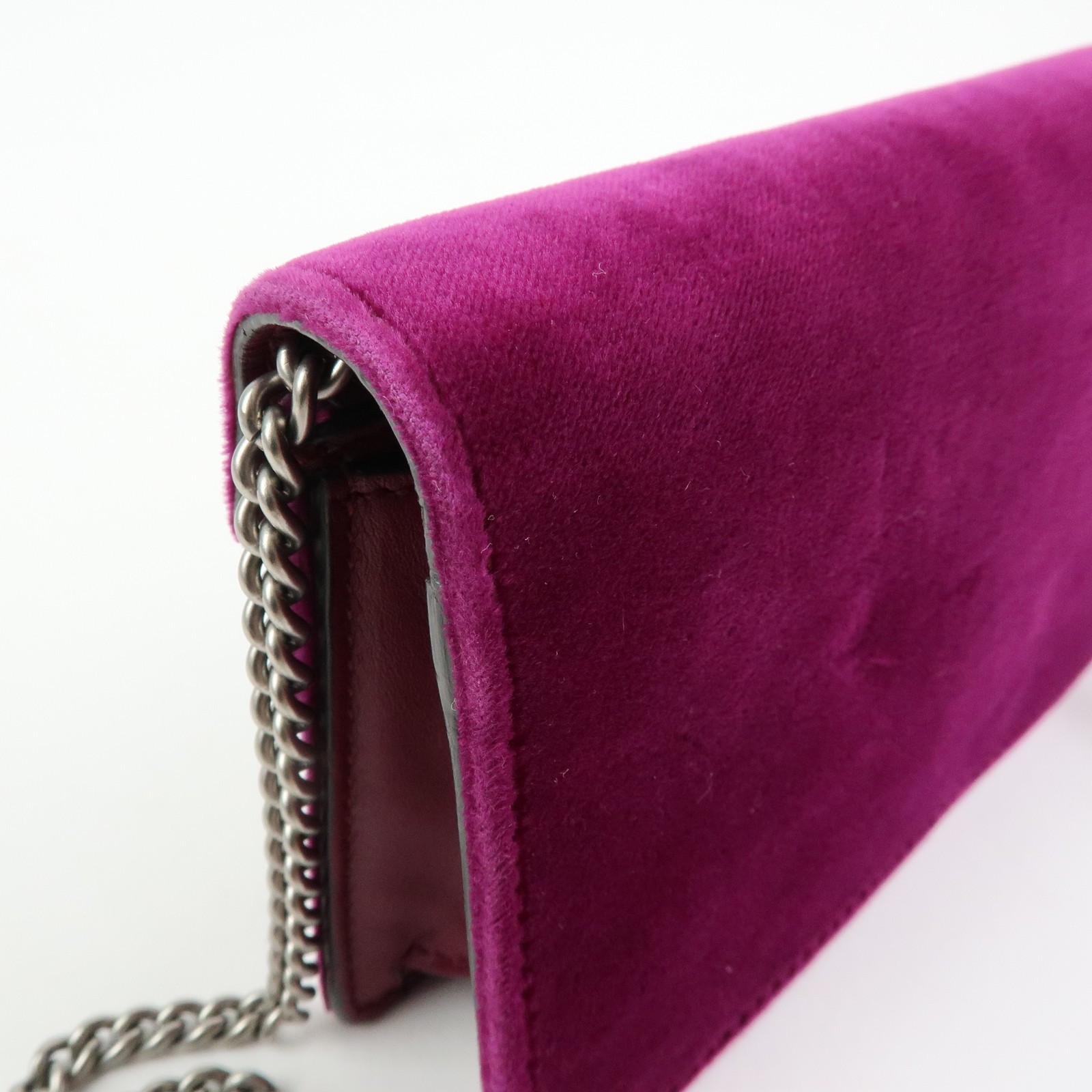GUCCI Dionysus Super Mini Bag Velvet Chain Shoulder Bag 476432 Auth Used F/S