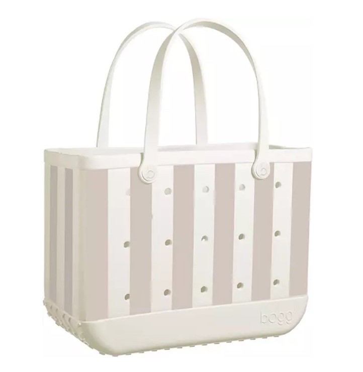 NEW BOGG BEACHSIDE STRIPE LARGE XL BOGG BAG BEACH LIGHT WEIGHT RARE COLOR FUN