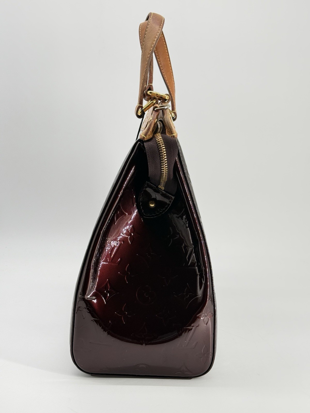 Louis Vuitton Amarante Monogram Vernis Brea MM Top Handle Shoulder Bag