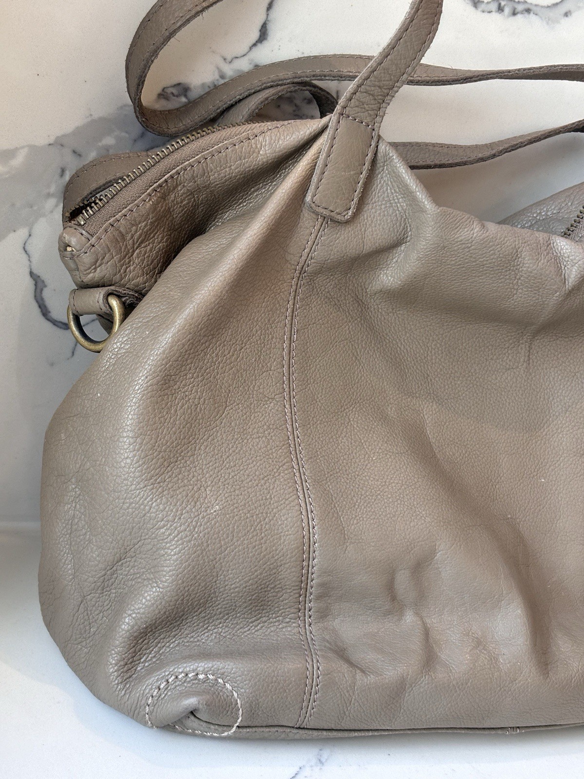 Vintage Liebeskind Berlin Purse, Gray Leather Clean Interior, Euro Fashion Gifts