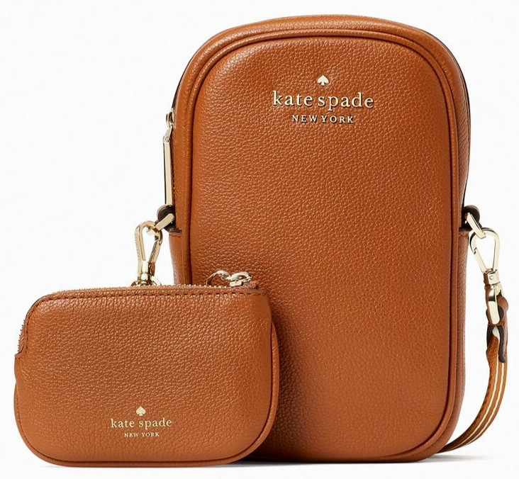 Kate Spade Rosie North South Crossbody Brown Leather K4854 NWT $279 Retail