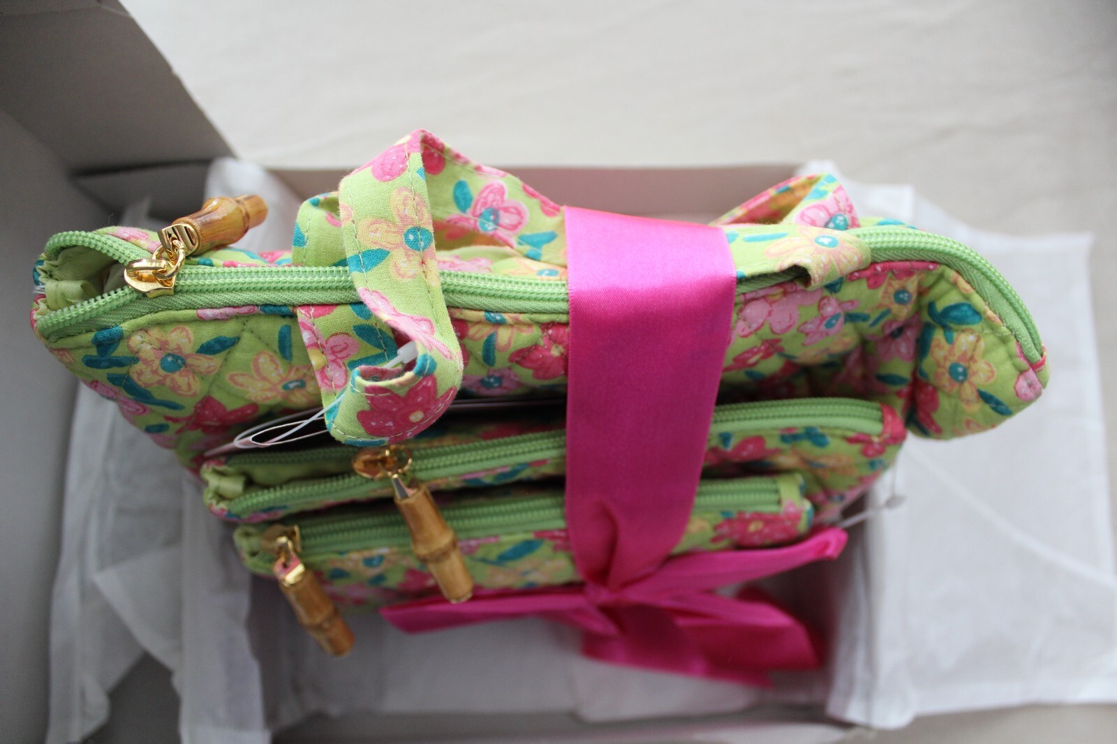 GAP • Ladies’ • 3 Bag Set 100% Cotton • Size 9″x8″x2″ • 7.5″x6″x1″ • 6.5″x4″x1″