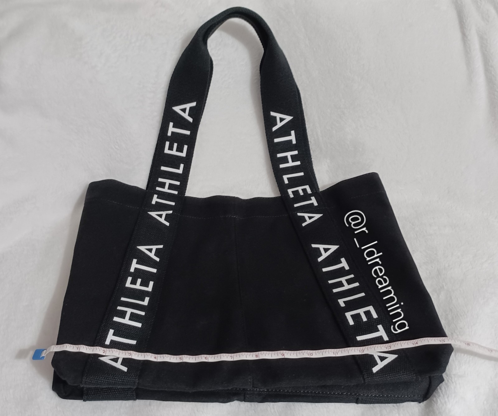 NWT Black Athleta Logo Tote Bag One Size