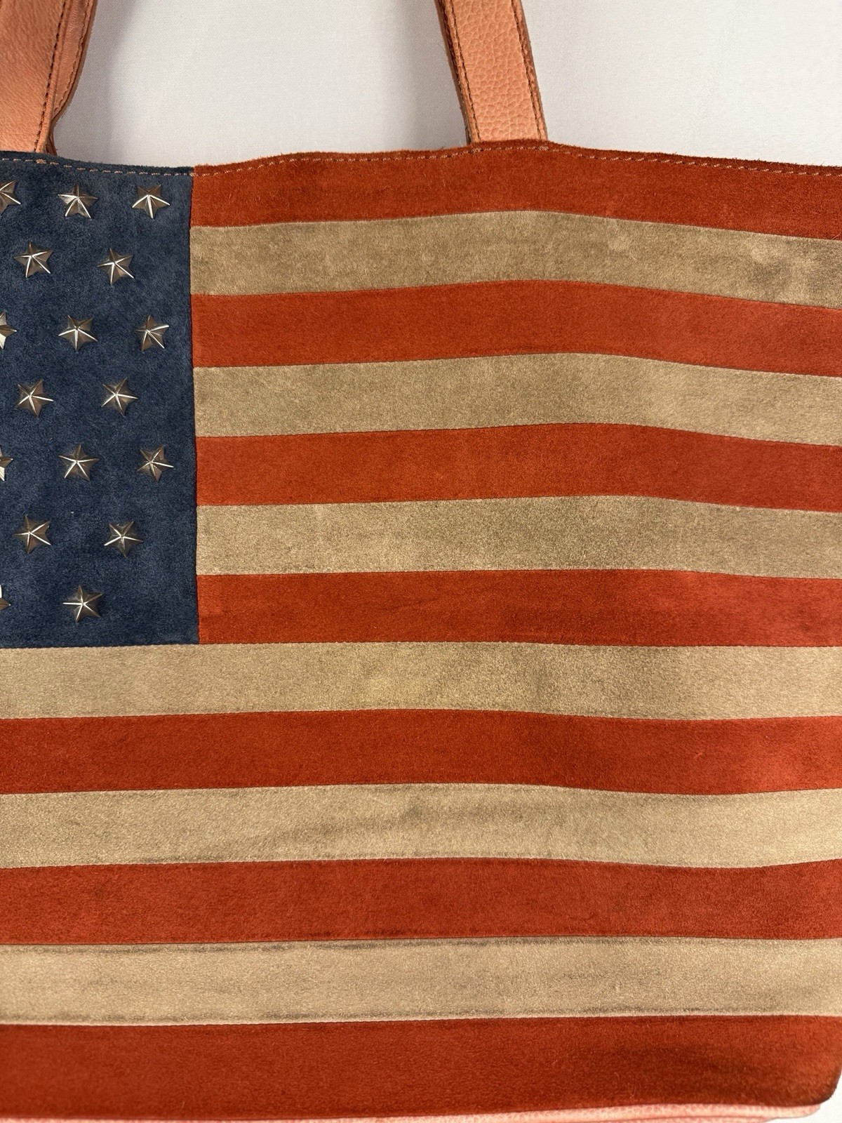 Scully American Flag Leather Tote/Purse/Messenger Bag