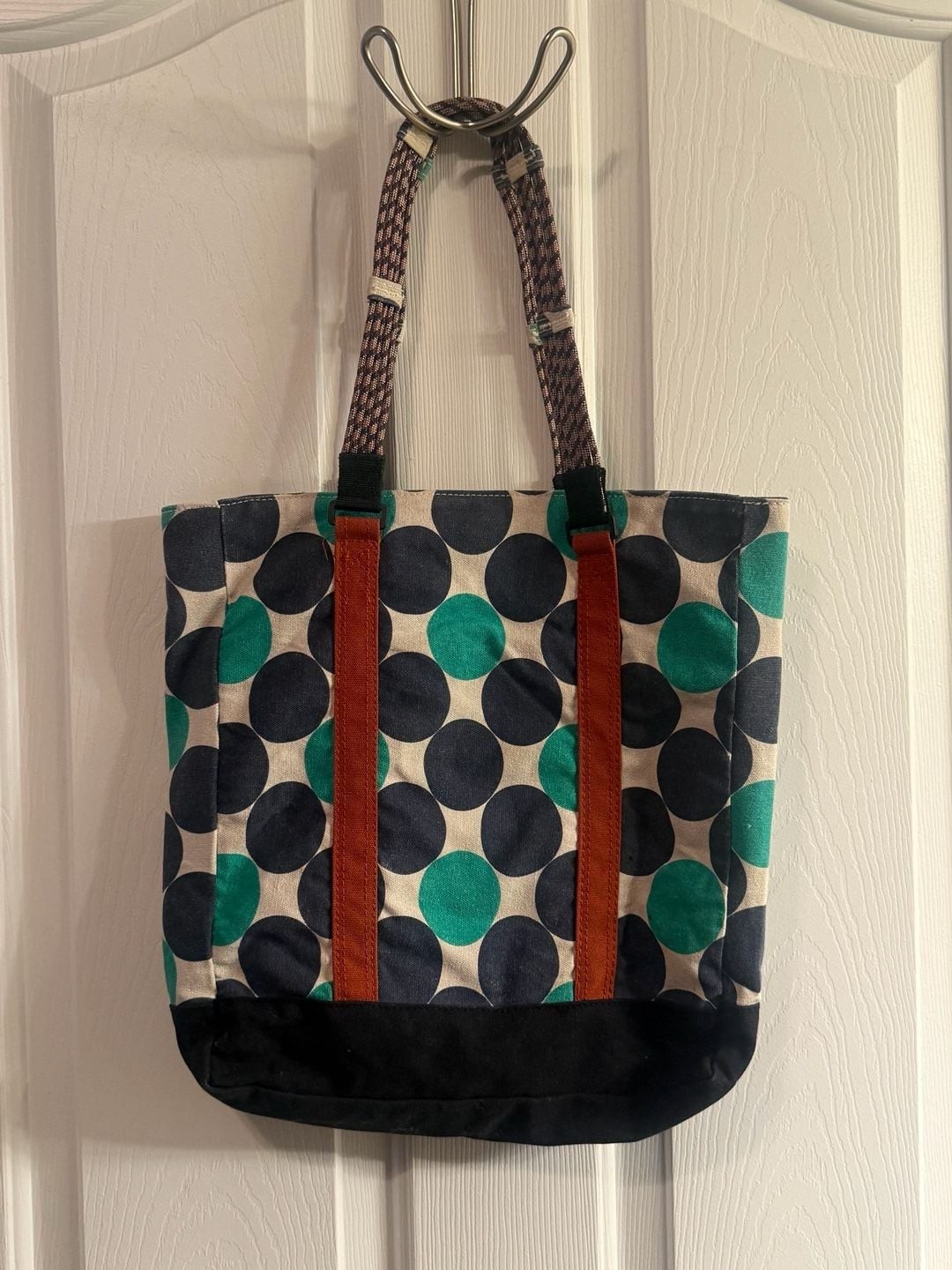 KAVU Market Bag Canvas Tote with Rope Handles in Sweet Dots