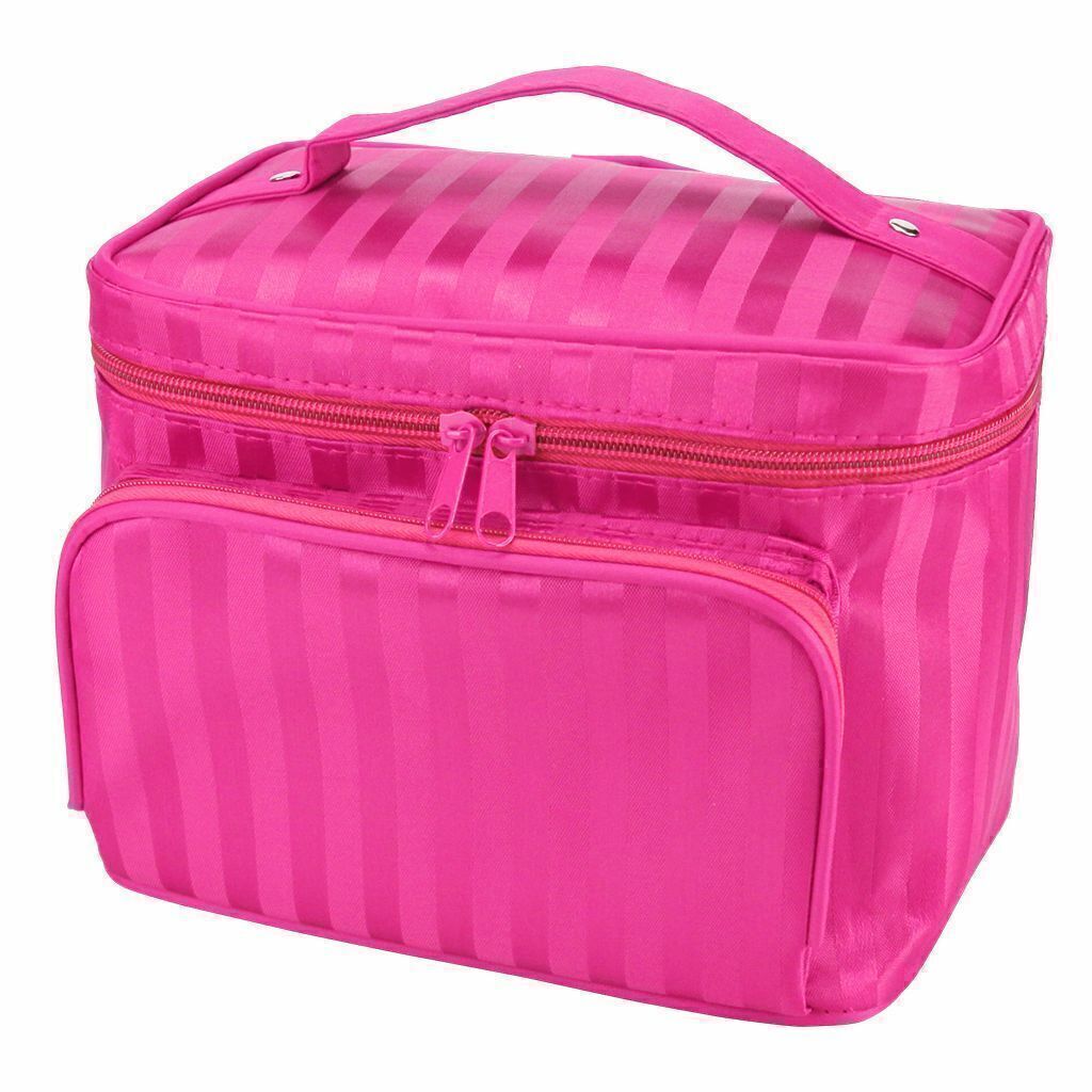 Professional Large Cosmetic Case Makeup Bag Storage Handle Organizer Travel Kit