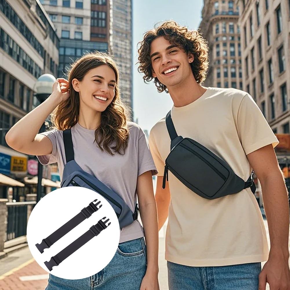 2Pcs Fanny Pack Extender 9.4″13.4″ Nylon Belt Bag Extension Strap 1.5″ Wide S…