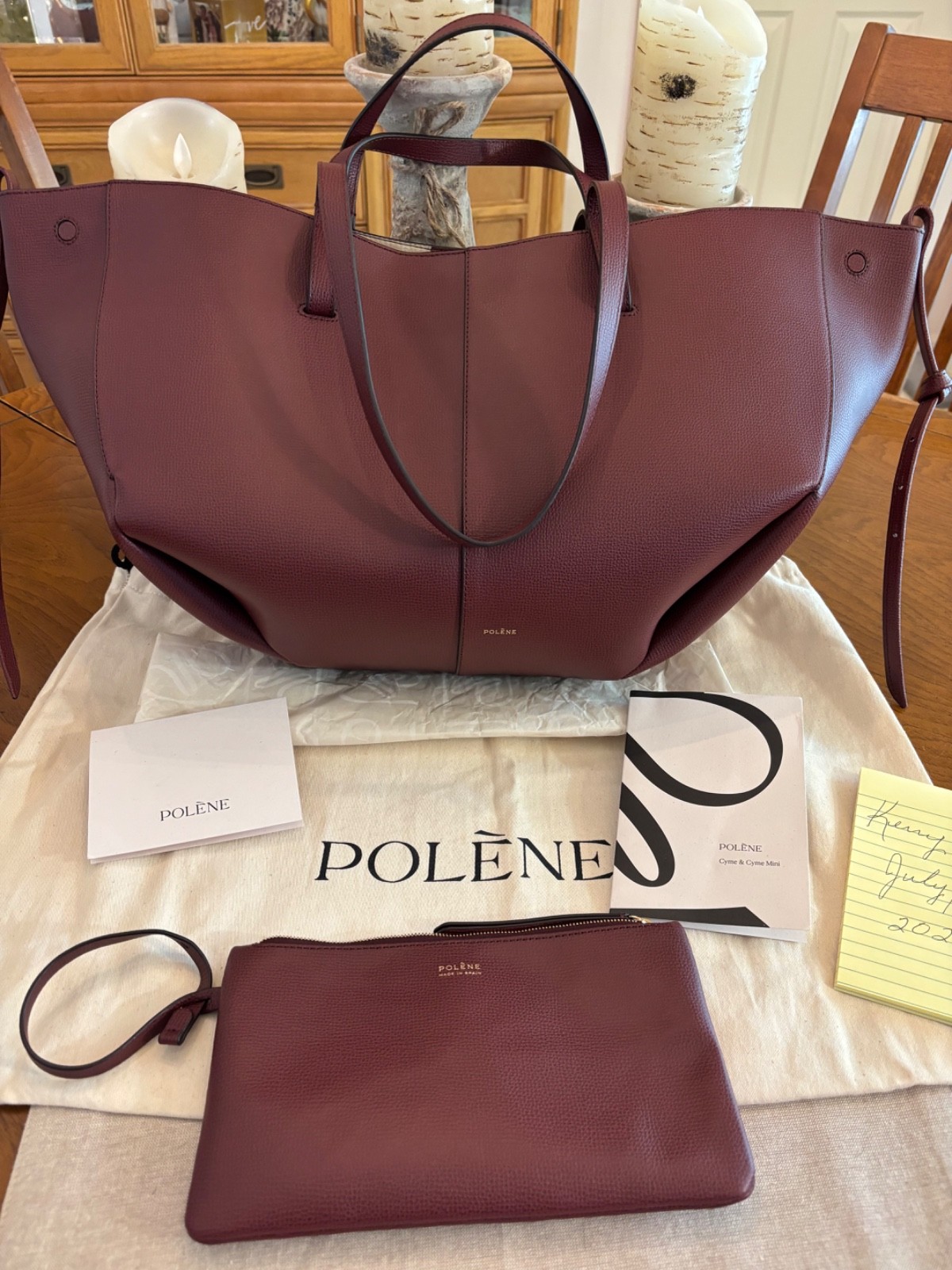 Polene Paris Cyme Black Cherry Large