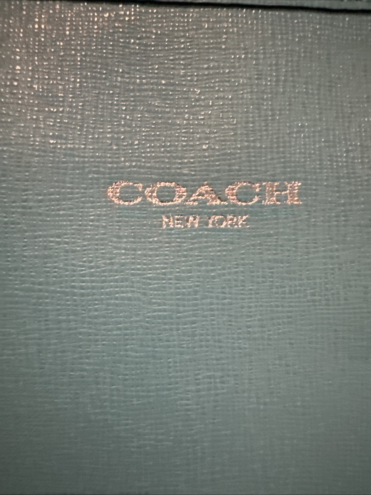 New Coach Saffiano Leather East West City Tote Style 23576 Robin’s Egg Blue