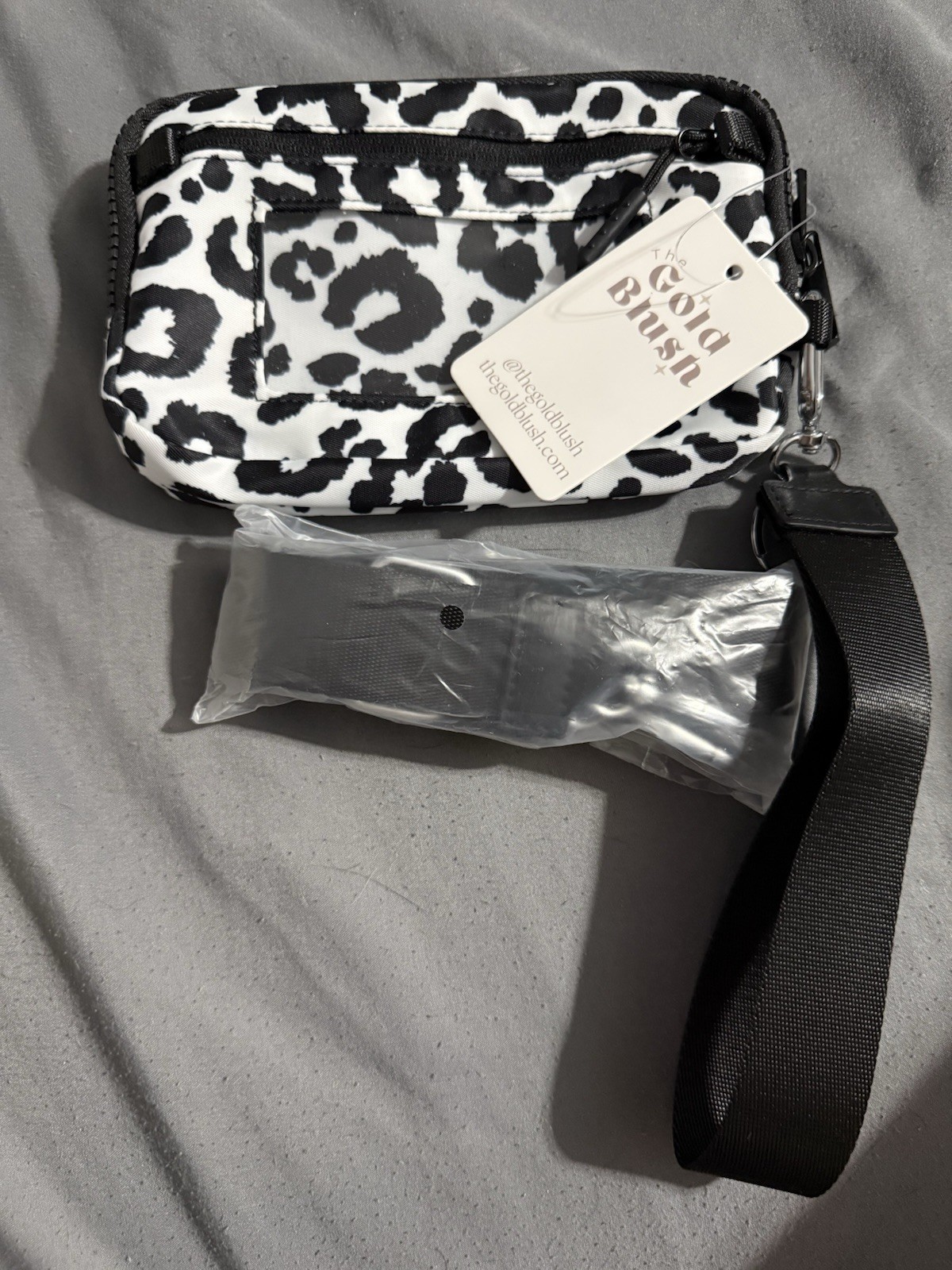 Gold Blush DualMode 2 in 1 Wallet RFID Protected– Nylon Wristlet & Crossbody Bag
