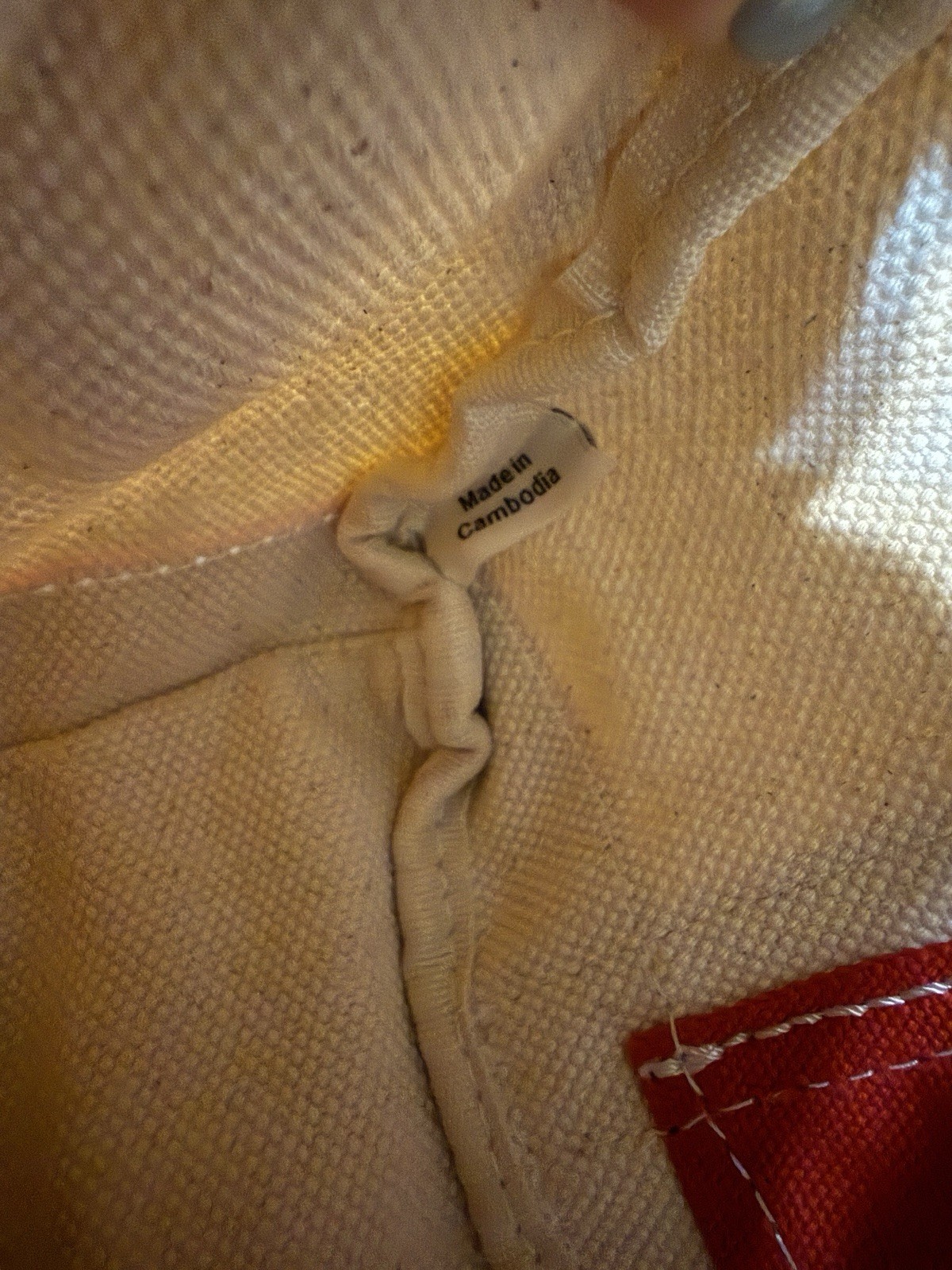 Boatkin Sunwin Madaket Small Classic Tote Turn Lock in Canvas & Red Bag