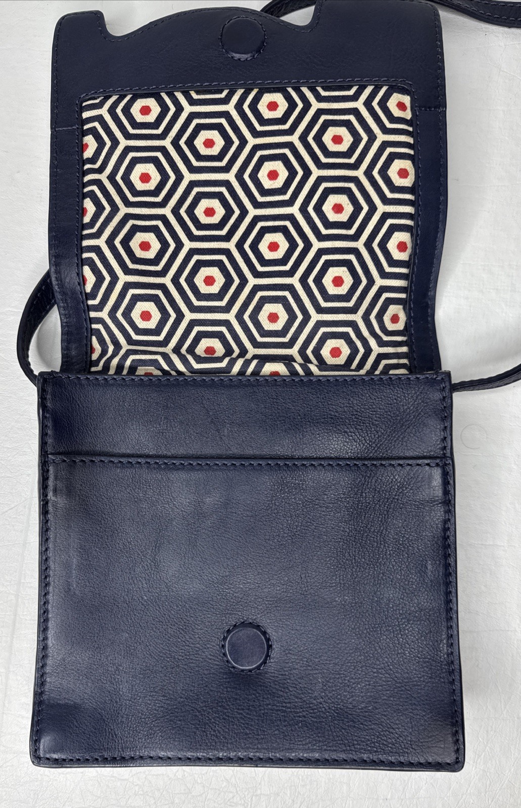 Jonathan Adler Dashshund Blue Leather Purse