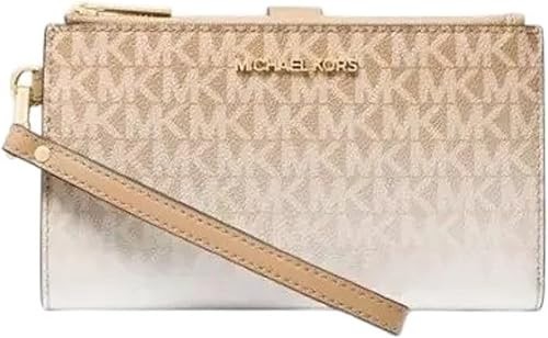 Michael Kors Jet Set Travel Large Double Zip Wristlet Phone Wallet Husk Ombré.