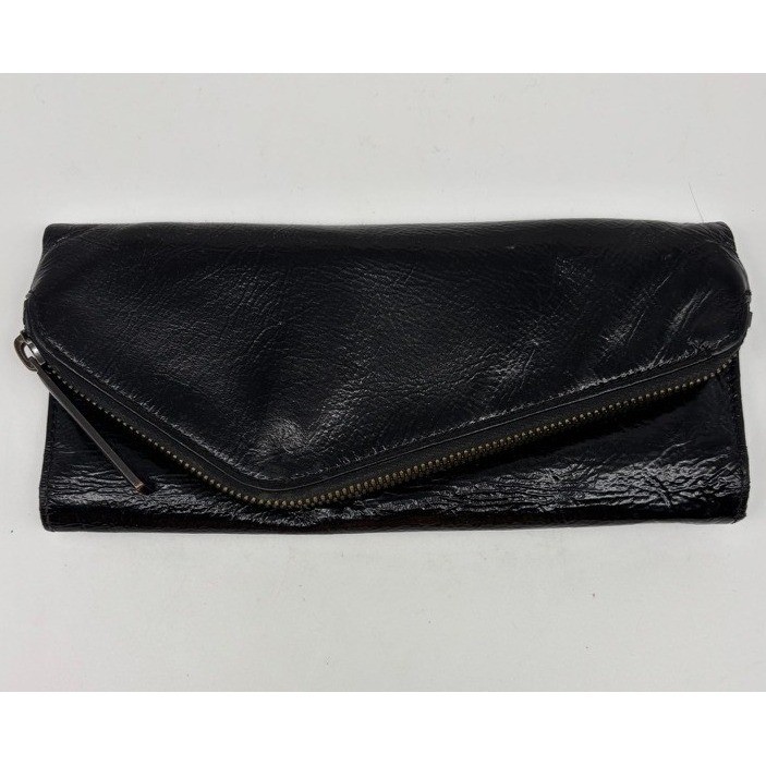 Hobo International Continental Trifold Clutch Vintage Black Leather Wallet