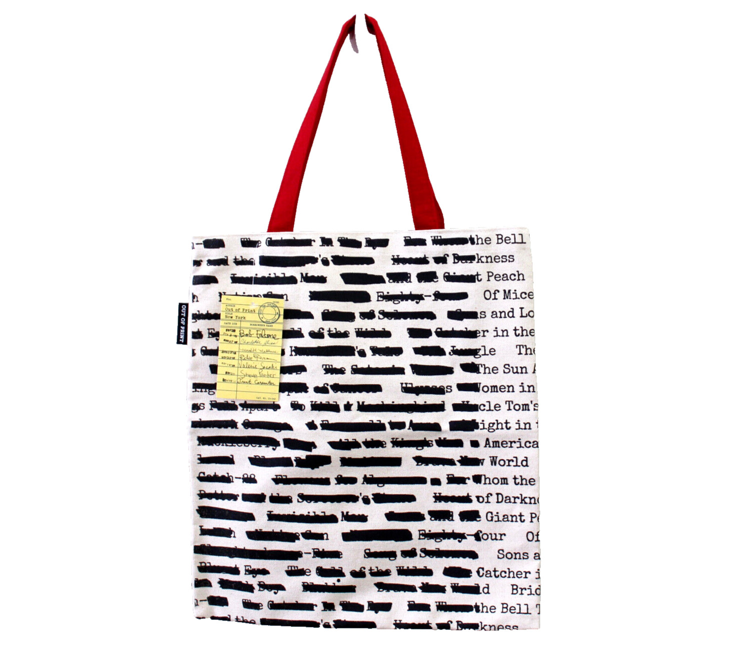 Out Of Print Banned Books Print Canvas Cotton Tote Bag NEW