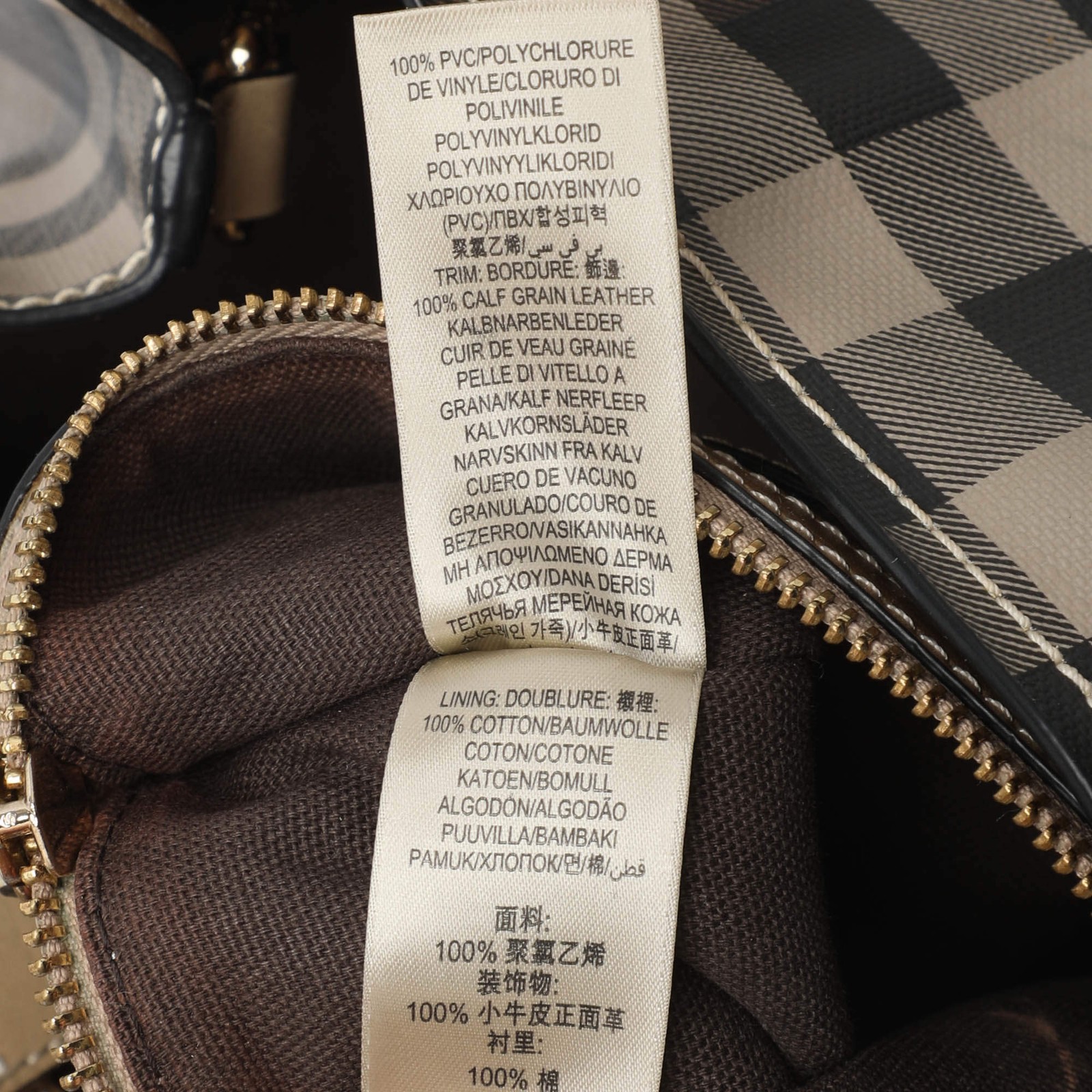Burberry Canterbury Small Beige Smoke House Check PVC and Leather Tote