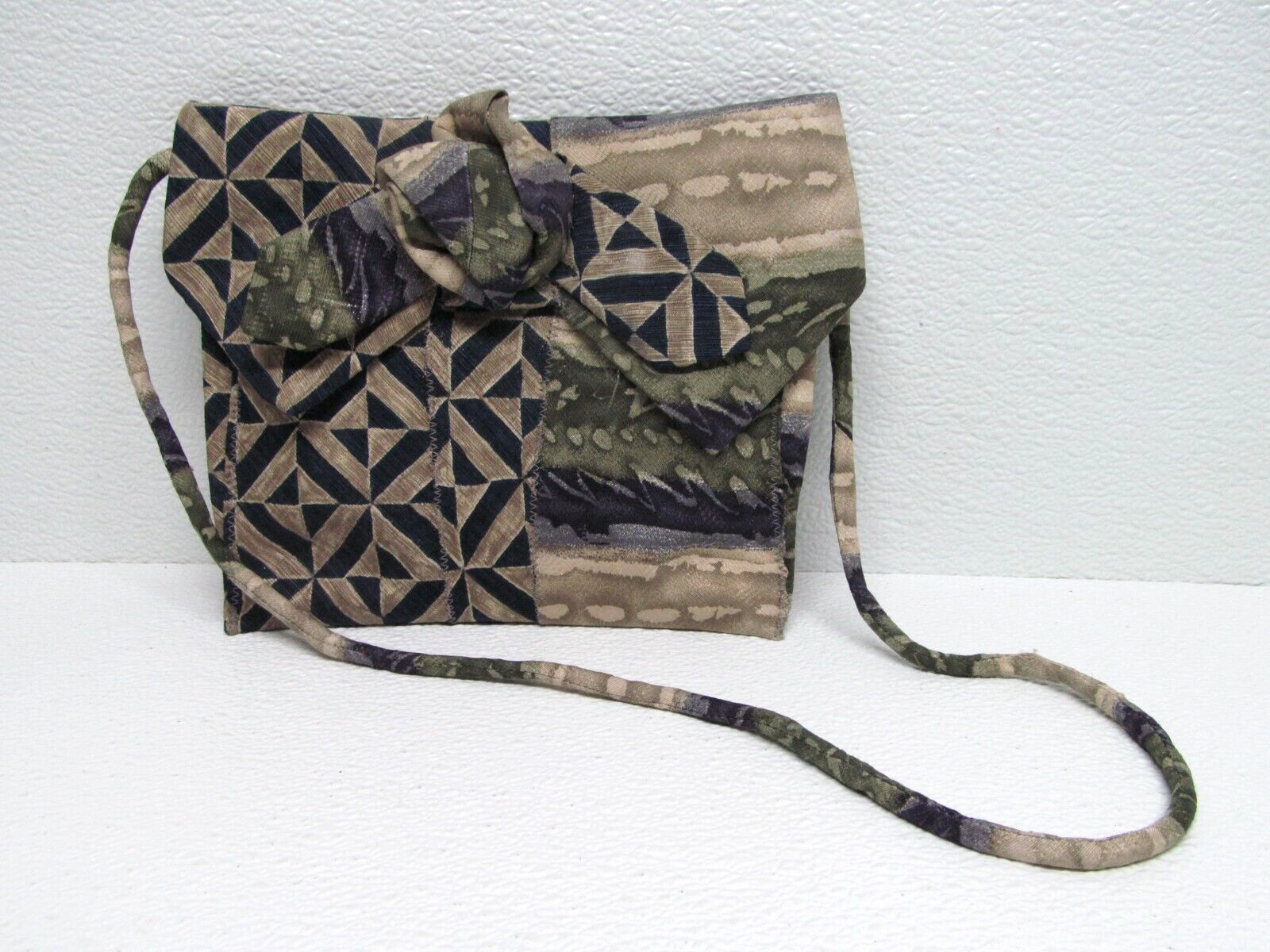 Bruno Piattelli Made in Italy 100% Silk Small Crossbody Purse Tie Clutch Rare
