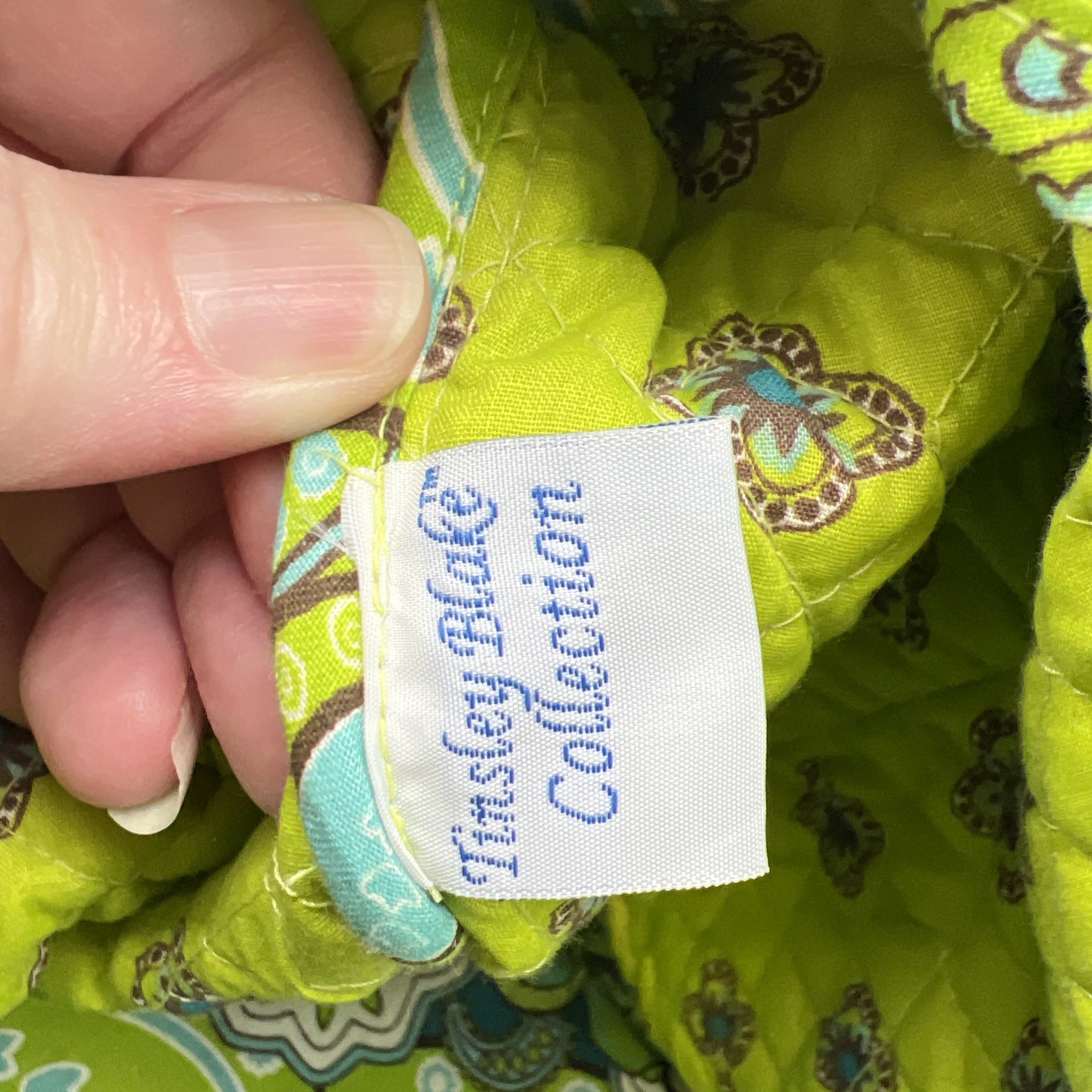 Vera Bradley Tinsley Blake Blue/Green Peacock Paisley Print Lg Duffel Bag