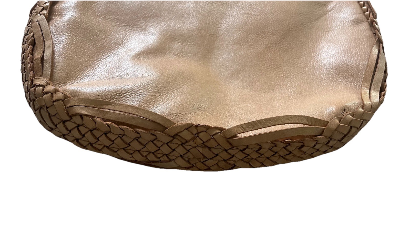 Beautiful Genuine Leather Shoulder Bag Braided Strap