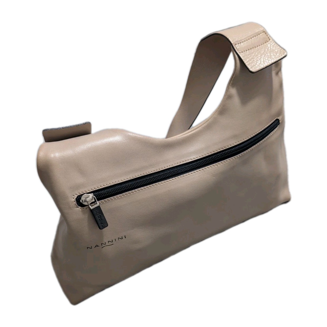 Nannini ITALY Pure Soft Leather Hobo Bag Lightweight