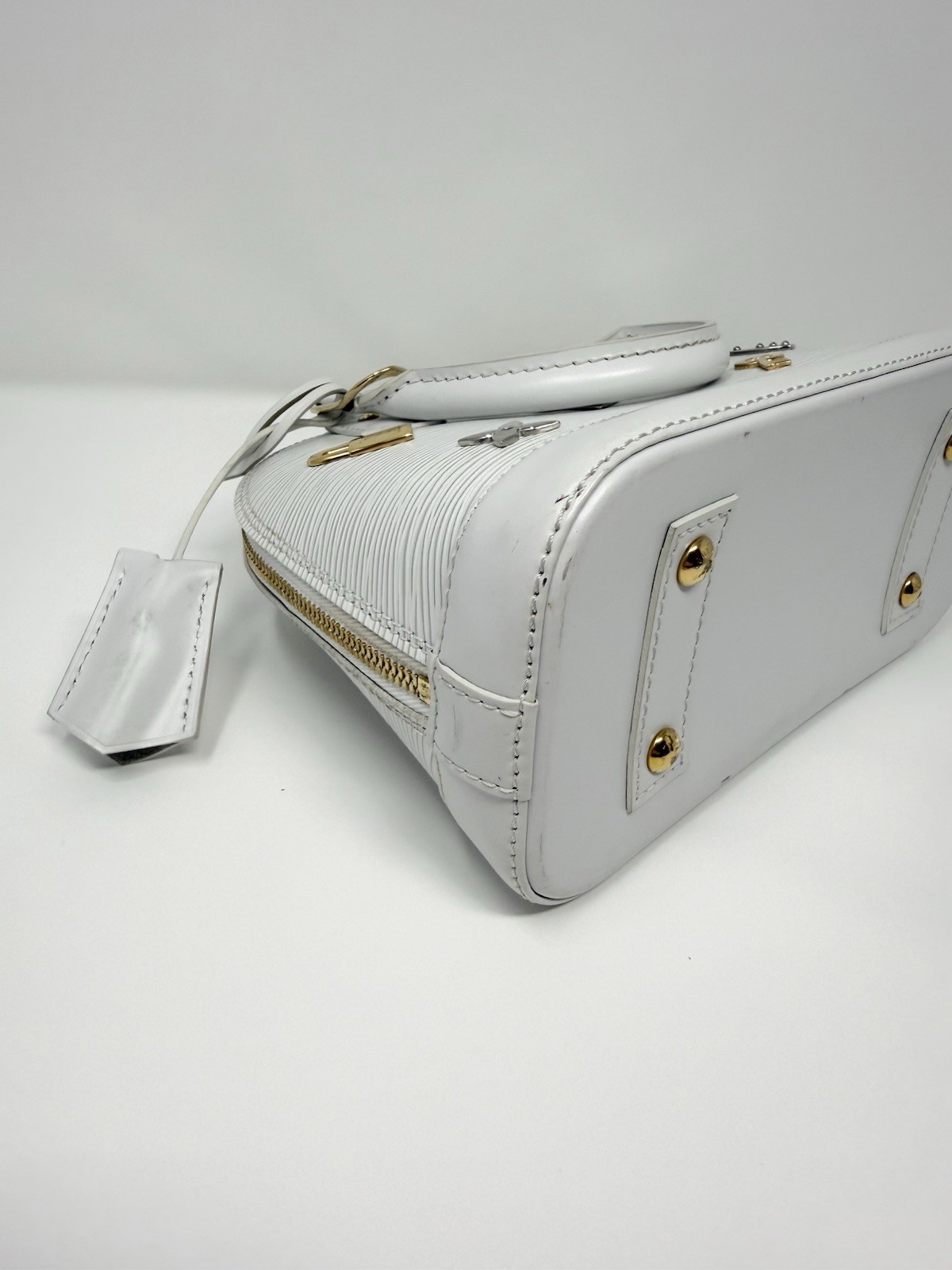 Louis Vuitton Alma BB Love Lock Epi White Limited Edition
