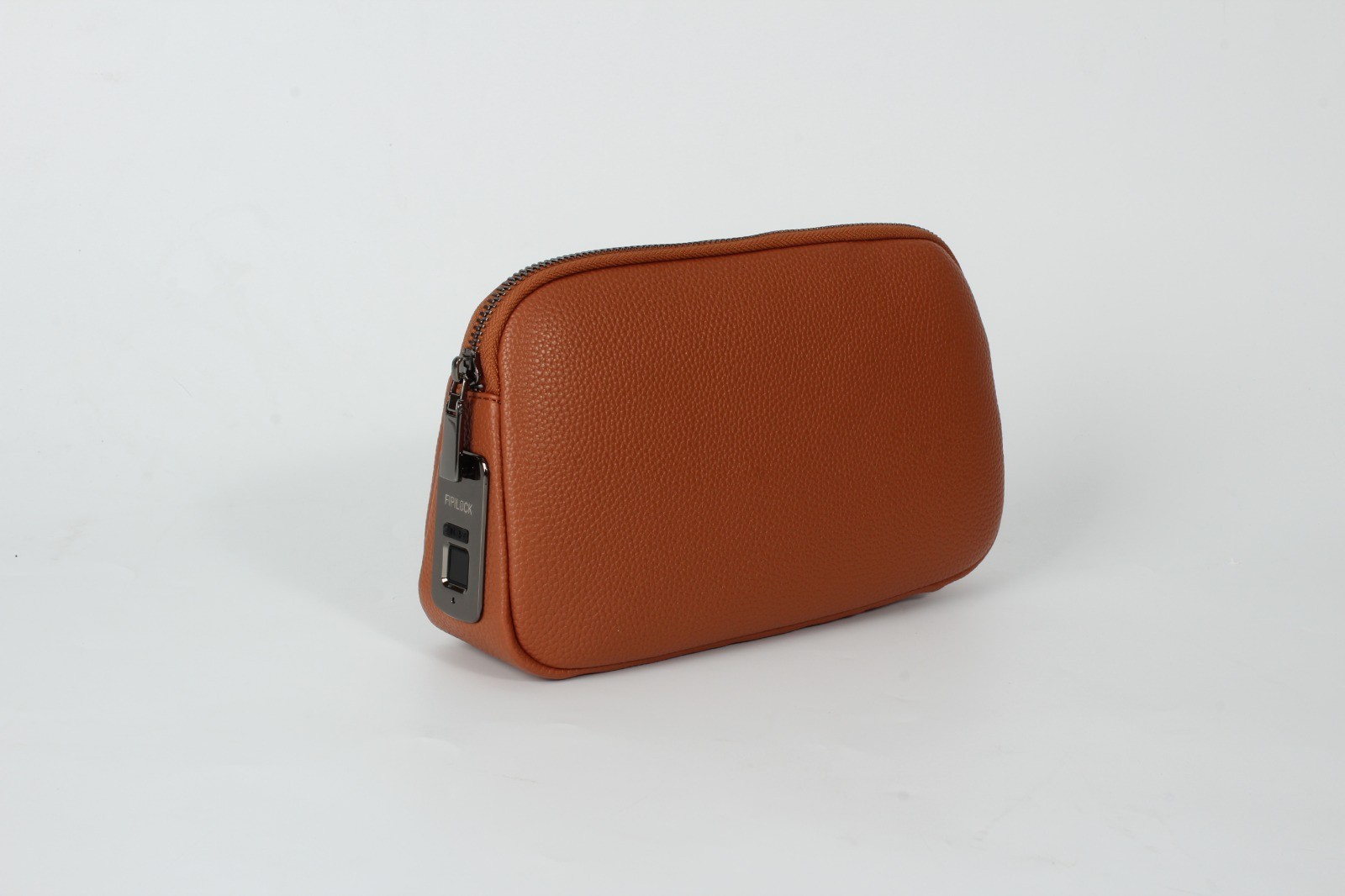 Genuine Leather Bag Fingerprint Lock Anti Theft Travel Organizer Wrist Strap