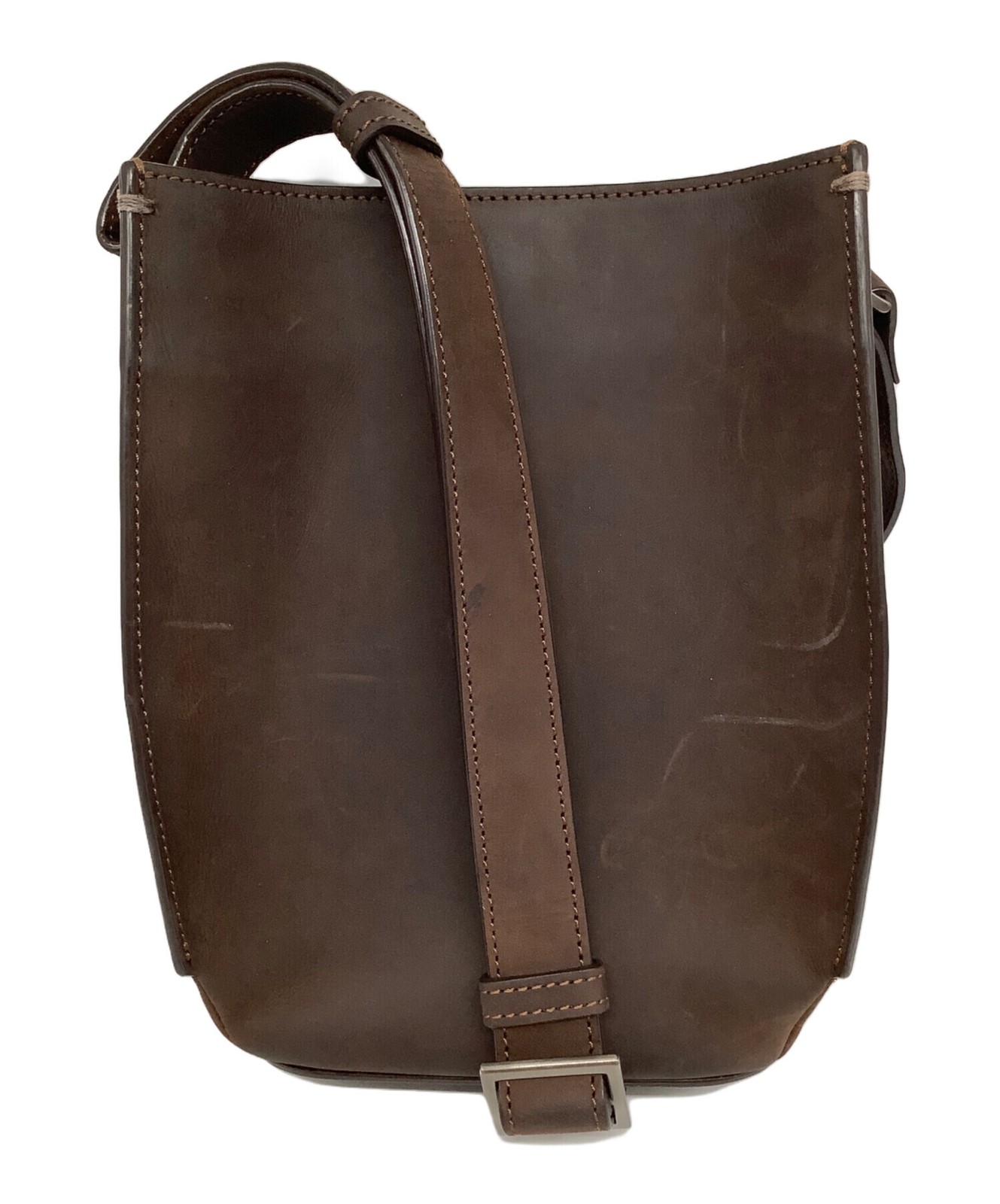 TSUCHIYA KABAN Shoulder Bag Leather Brown Authentic From Japan
