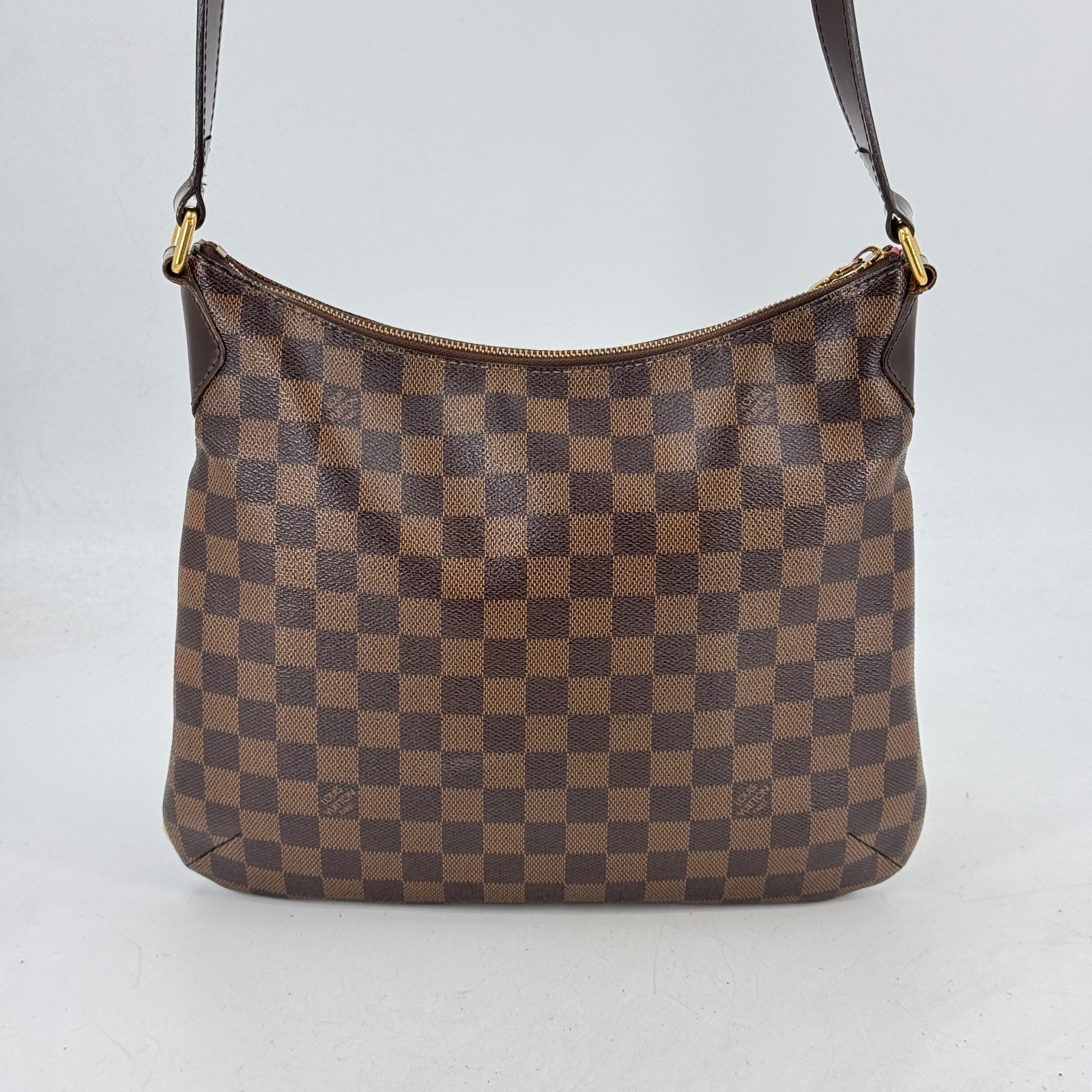 LOUIS VUITTON Bloomsbury PM Damier Ebene Canvas Brown Zip Shoulder Bag N42251