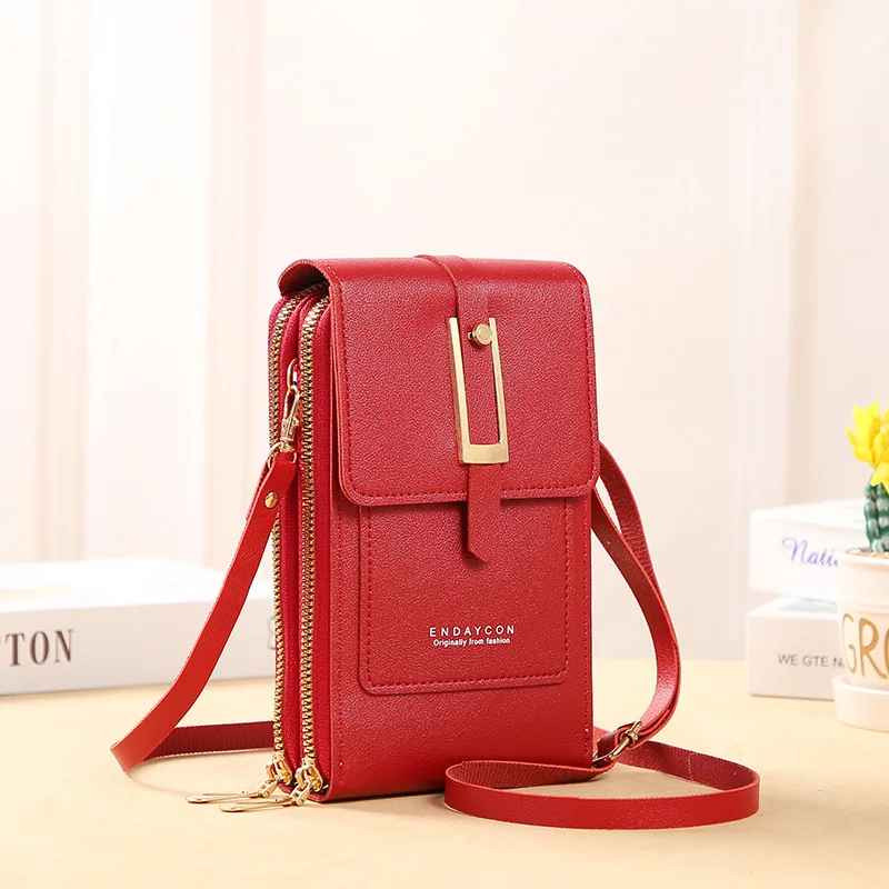Crossbody Touch Screen Cell Phone Purse Women Leather Wallet Pouch Shoulder Bag