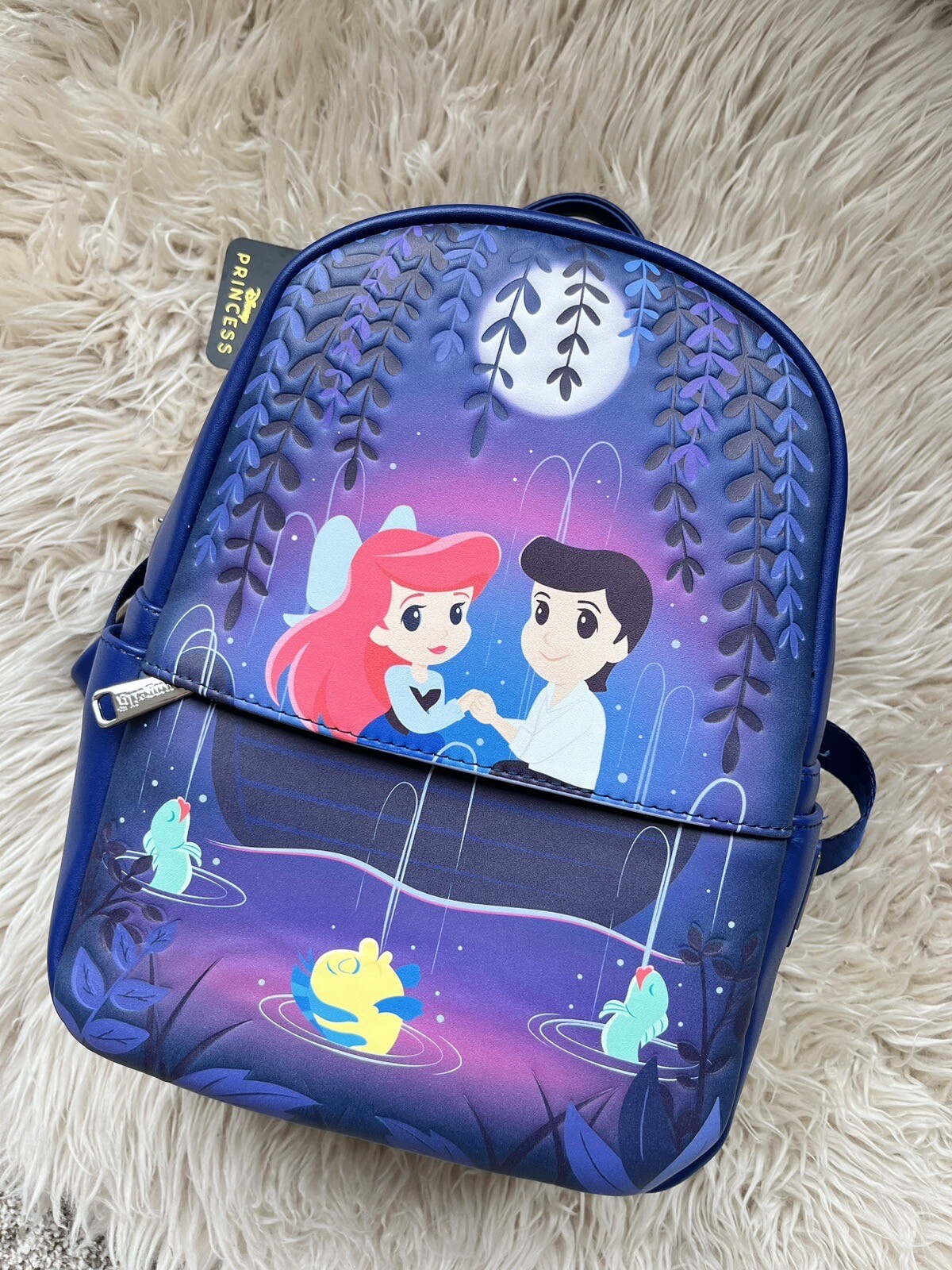 Loungefly Disney Little Mermaid Ariel And Prince Eric Boat Mini Backpack NWT