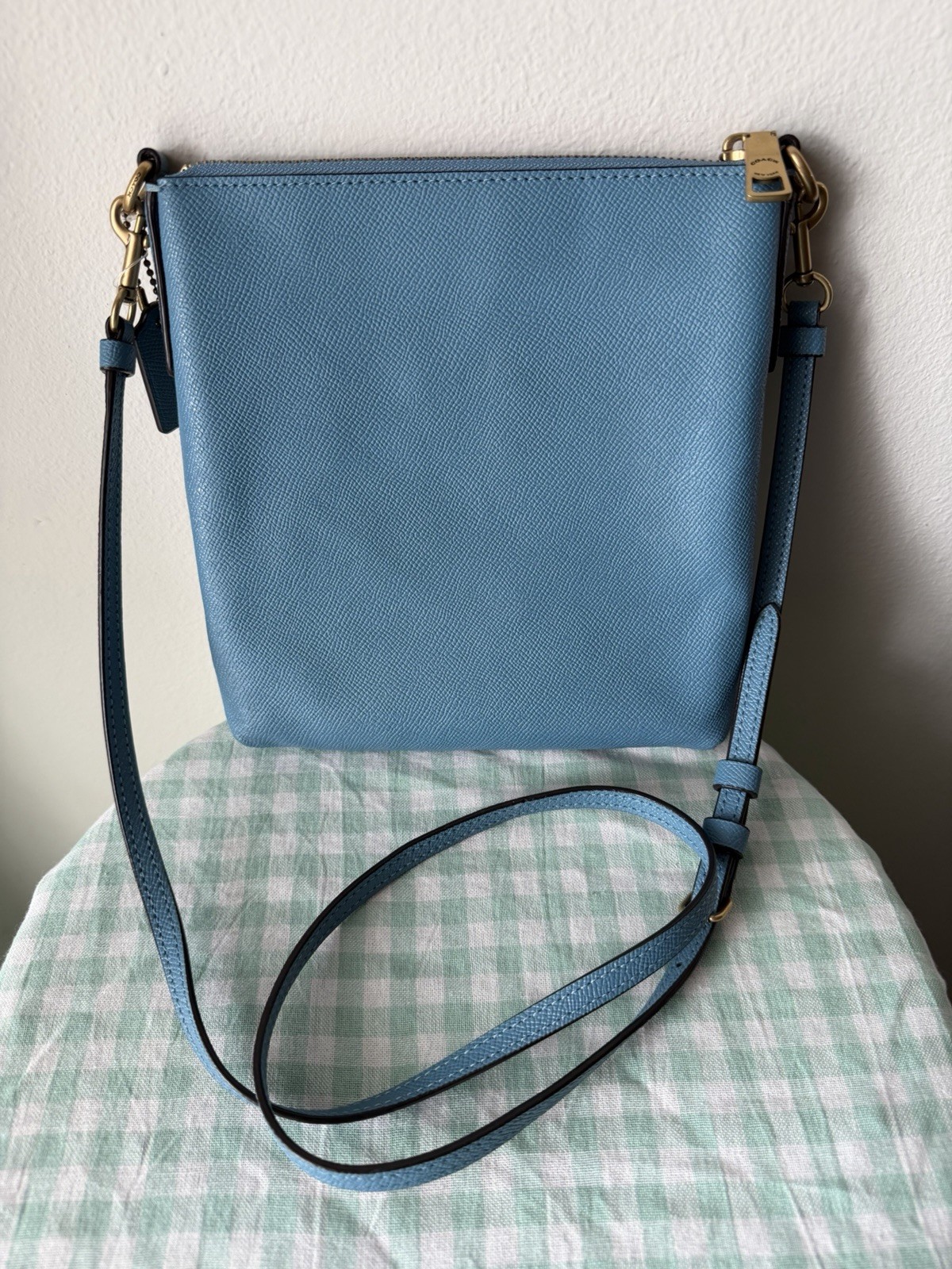 Coach Kitt Light Blue Messenger Crossbody Bag