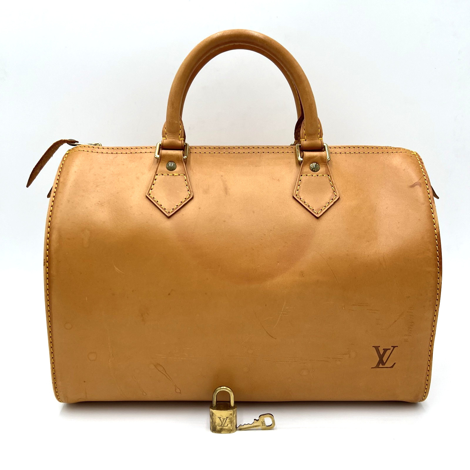 LOUIS VUITTON Speedy 30 Nomad Leather 15th Anniversary Handbag M85392 Auth Used