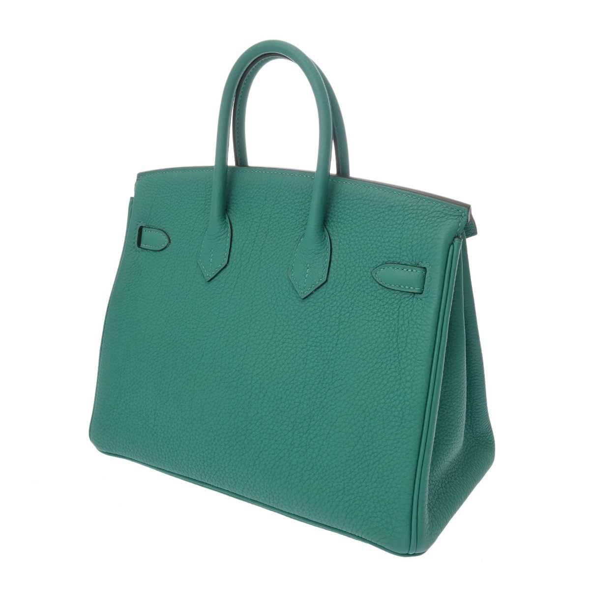 Hermes Birkin 25 Handbag Togo Leather Silver #WB136