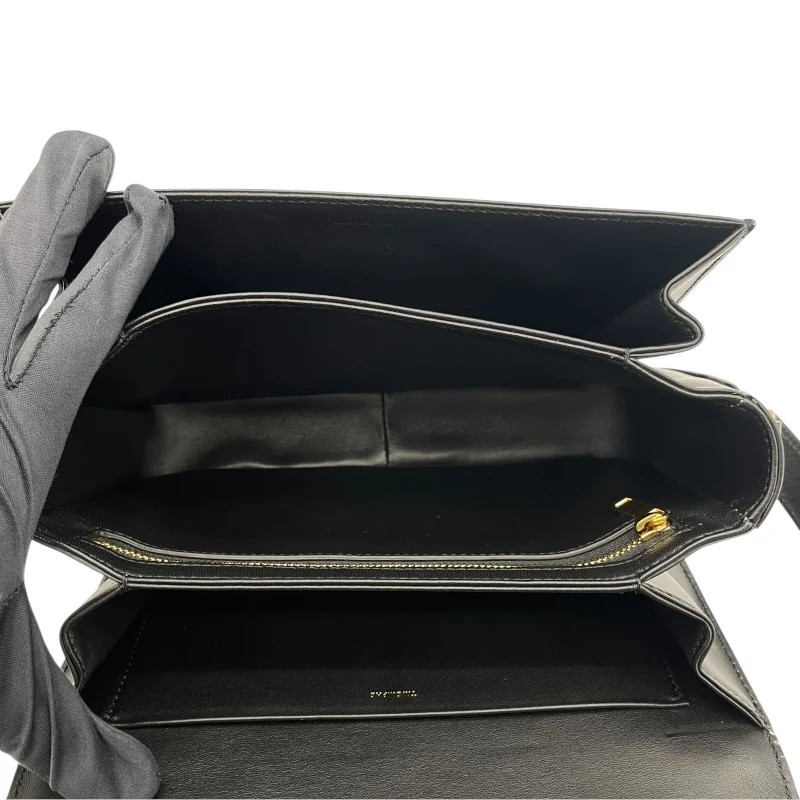 CELINE Trapeze Triomphe Bag Ivory / Black Leather Shoulder Bag #OKB2205