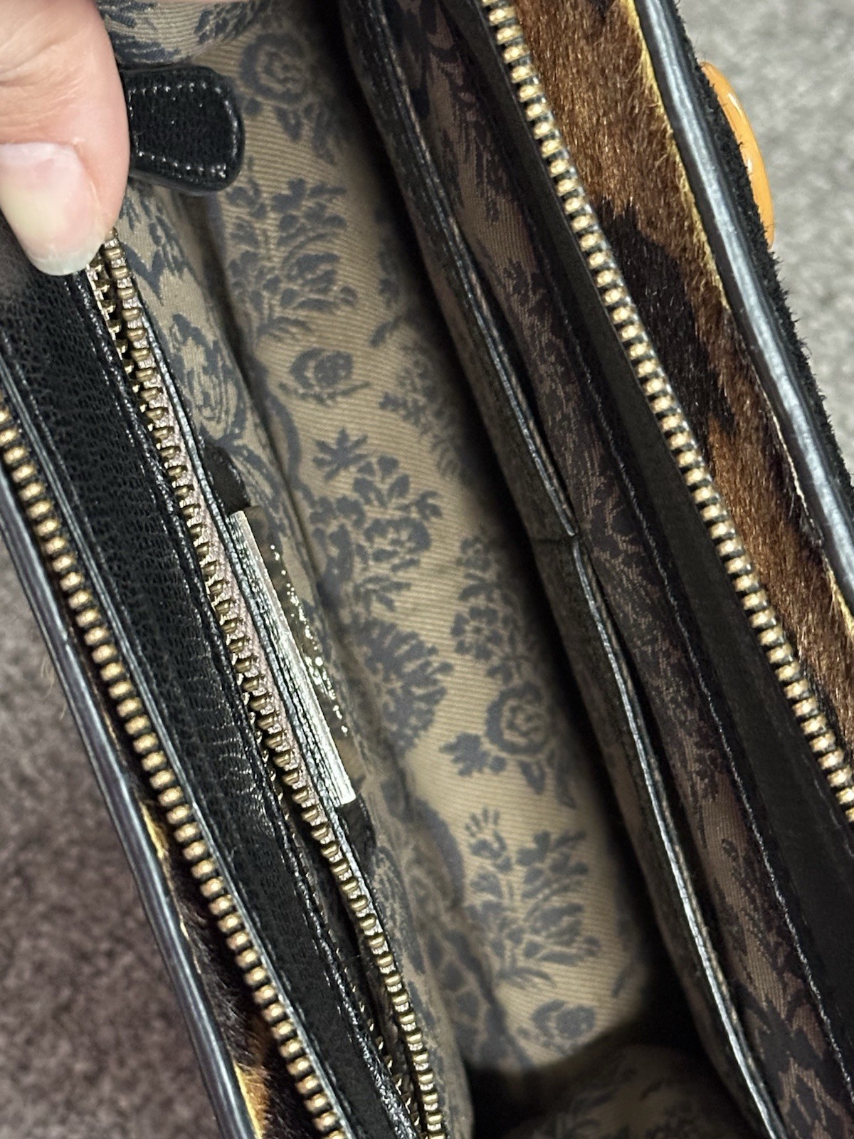 Thale Blanc Calf Hair Leopard Print Audrey Tote Grommets Mob Wife Old Money Y2K
