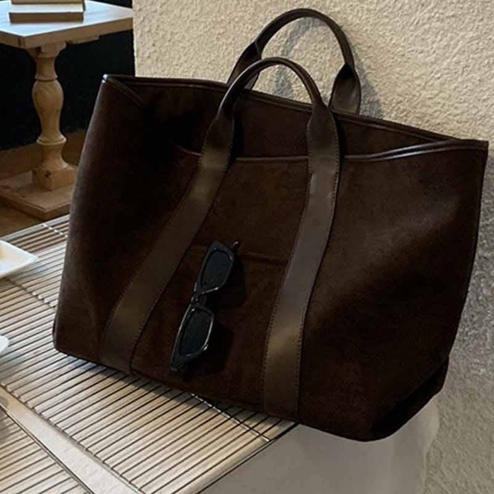 Slouchy Tote Bag – Large Capacity Everyday Carry Coffee Brown