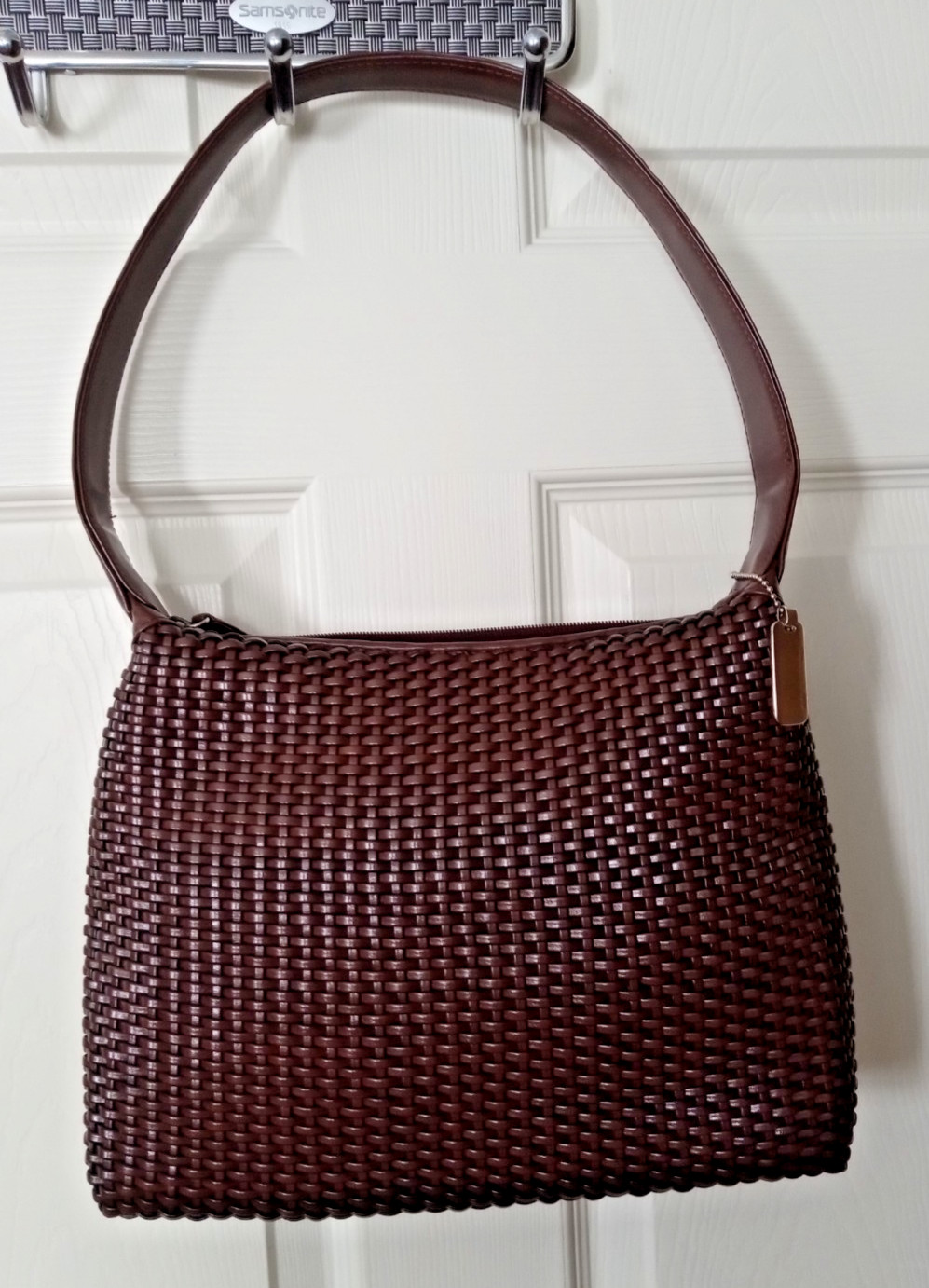 Braided Woven Purse Shoulder Bag Satchel Faux Leather Womens Nine& Co