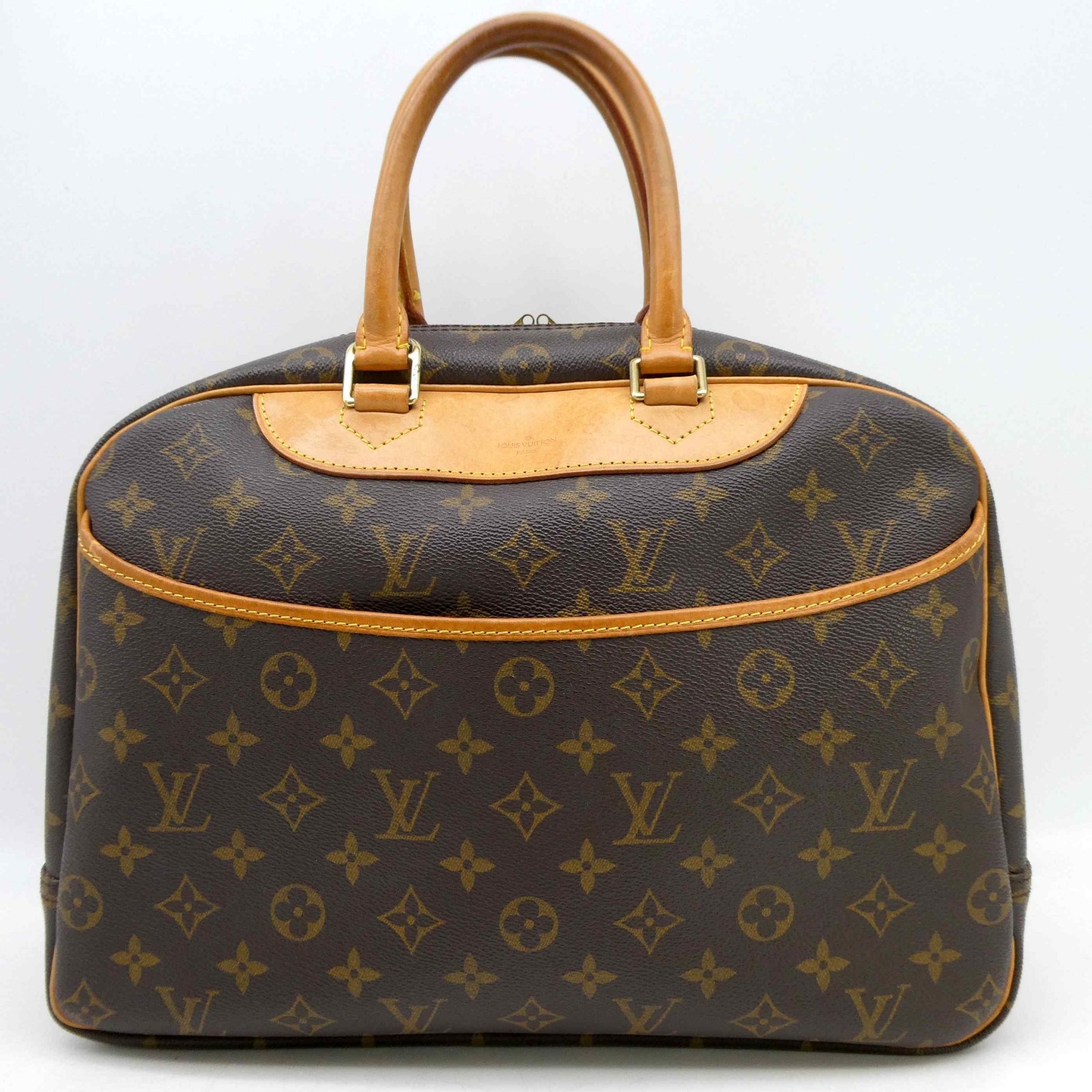Louis Vuitton Deauville M47270 Monogram PVC Leather Hand Travel Bag 1121