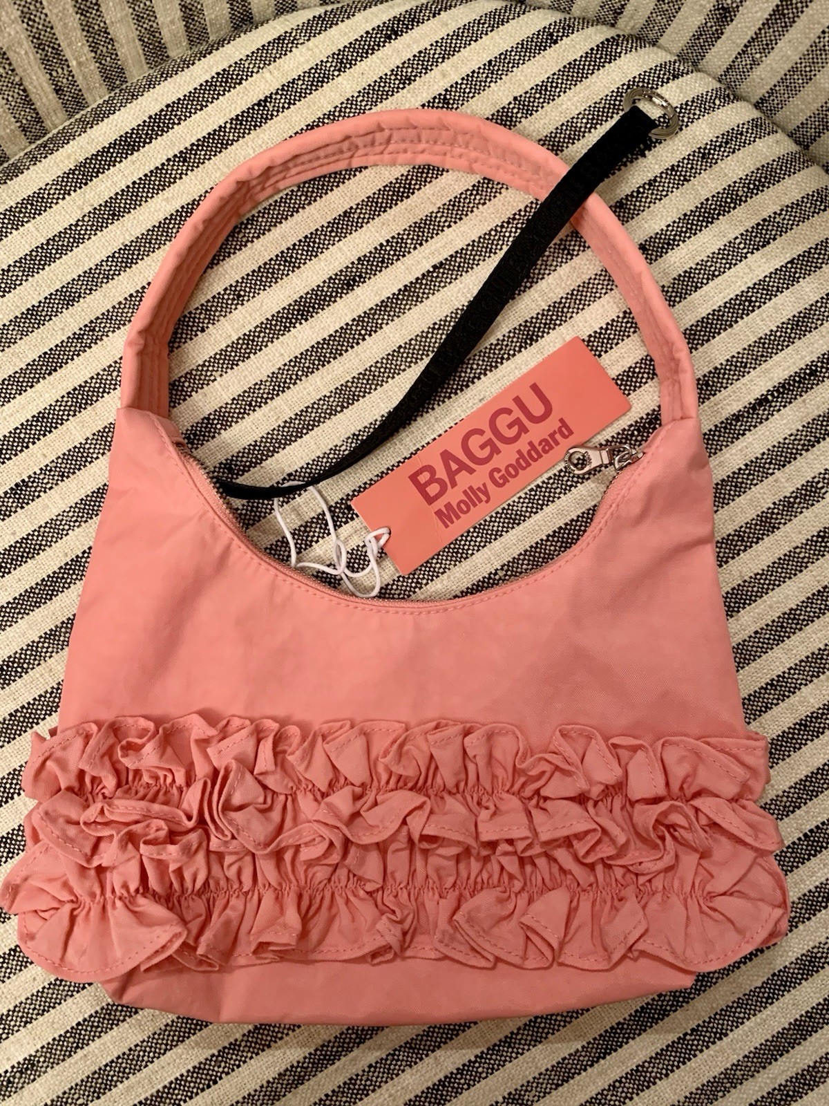 NWT Authentic BAGGU X Molly Goddard Mini Ruffle Shoulder Bag Pink SOLD OUT