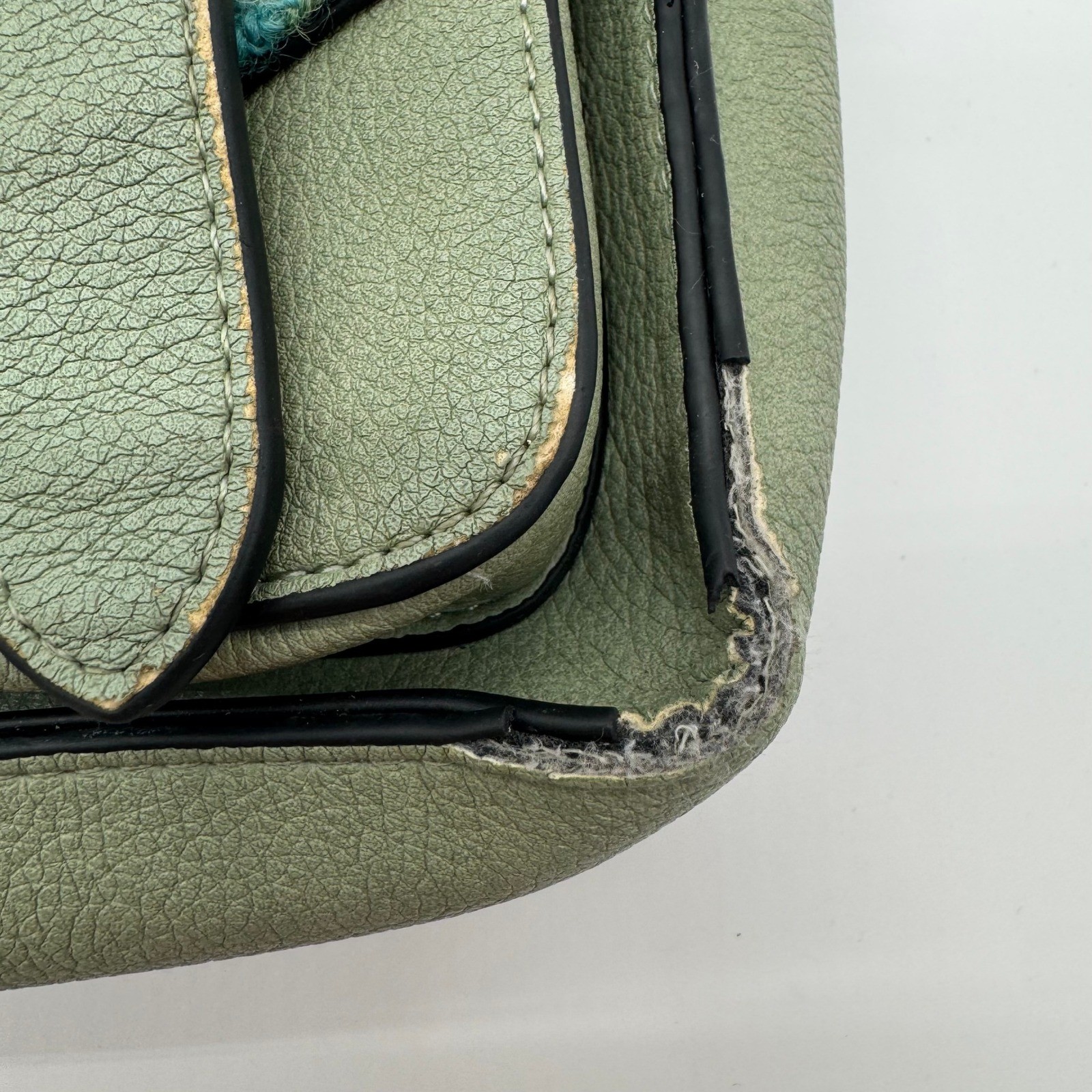 Islander Harris Tweed Green Plaid Crossbody Bag Satchel Faux Leather Fair